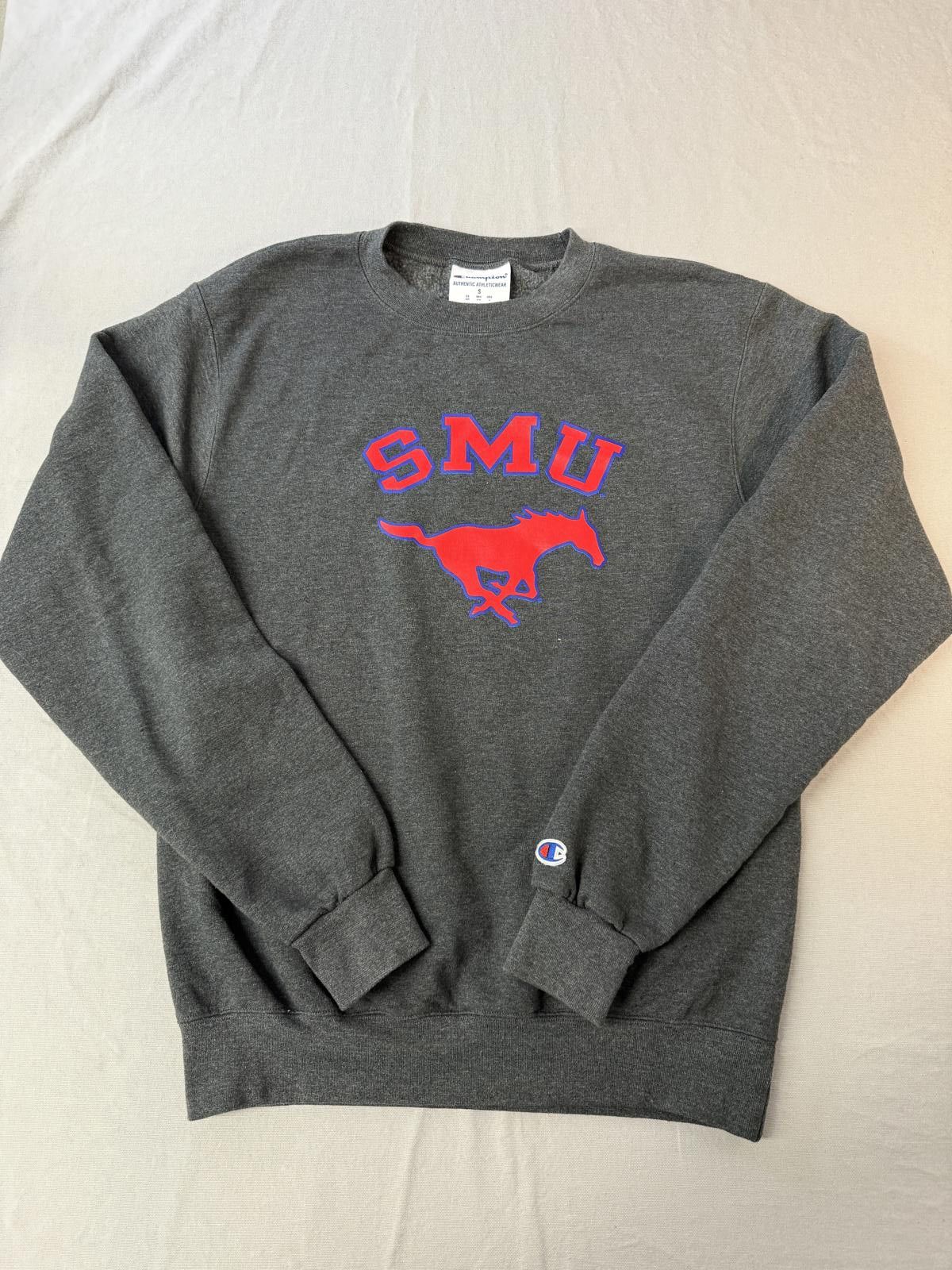 Champion VTG SMU Mustangs Crew Neck Southern Methodist University Size US S / EU 44-46 / 1 - 1 Thumbnail