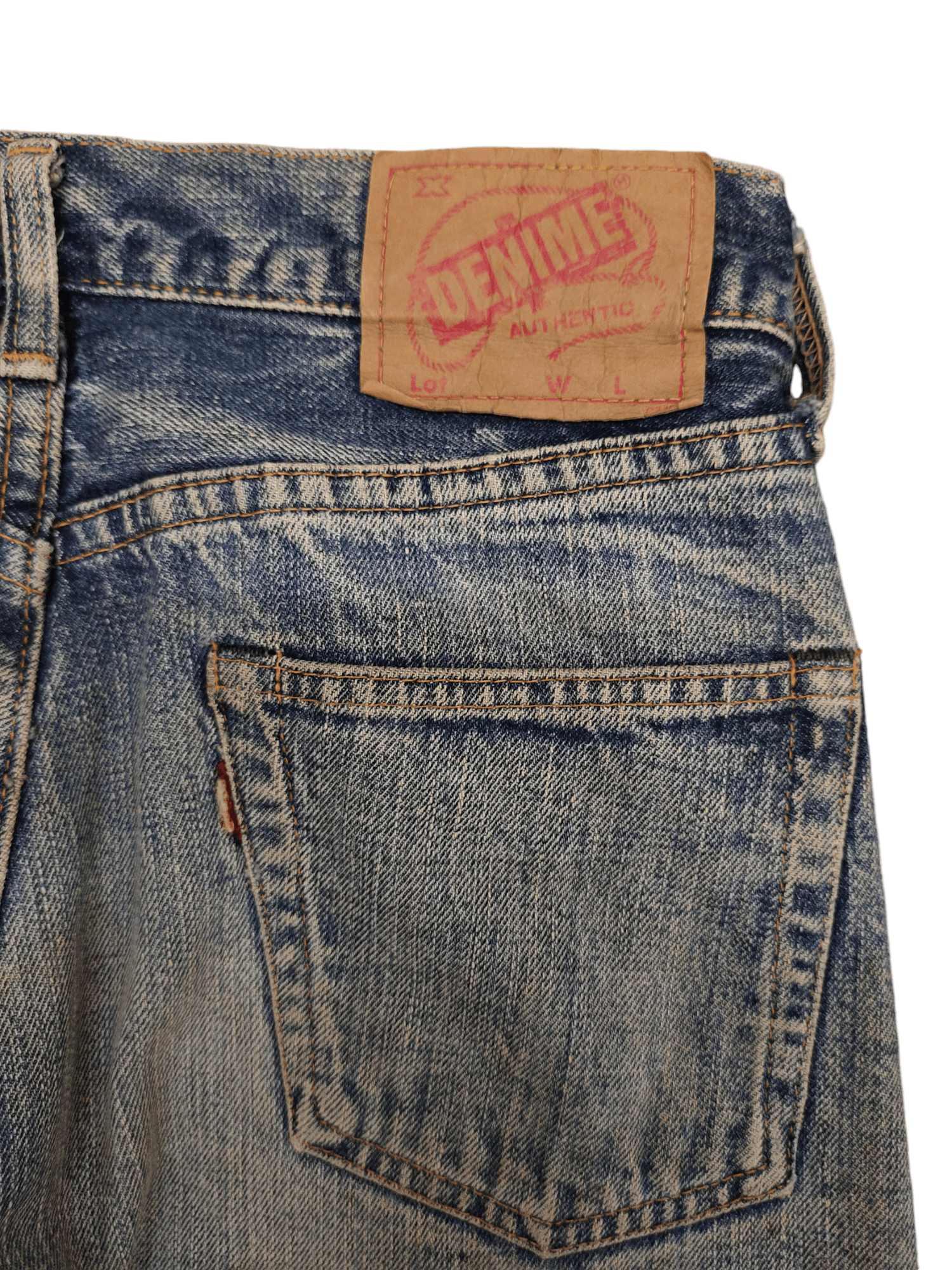 Denime 1990s Denime Japan Clawmark Distress Faded Raw Denim Jeans Size US 29 - 9 Thumbnail