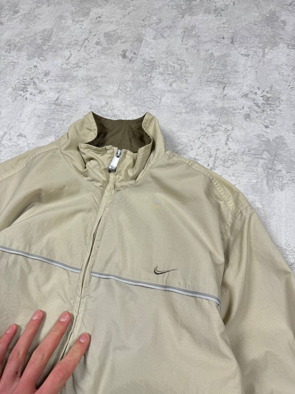 Nike Vintage Nike Y2K Beige Track Jacket Size M Size US M / EU 48-50 / 2 - 5 Thumbnail