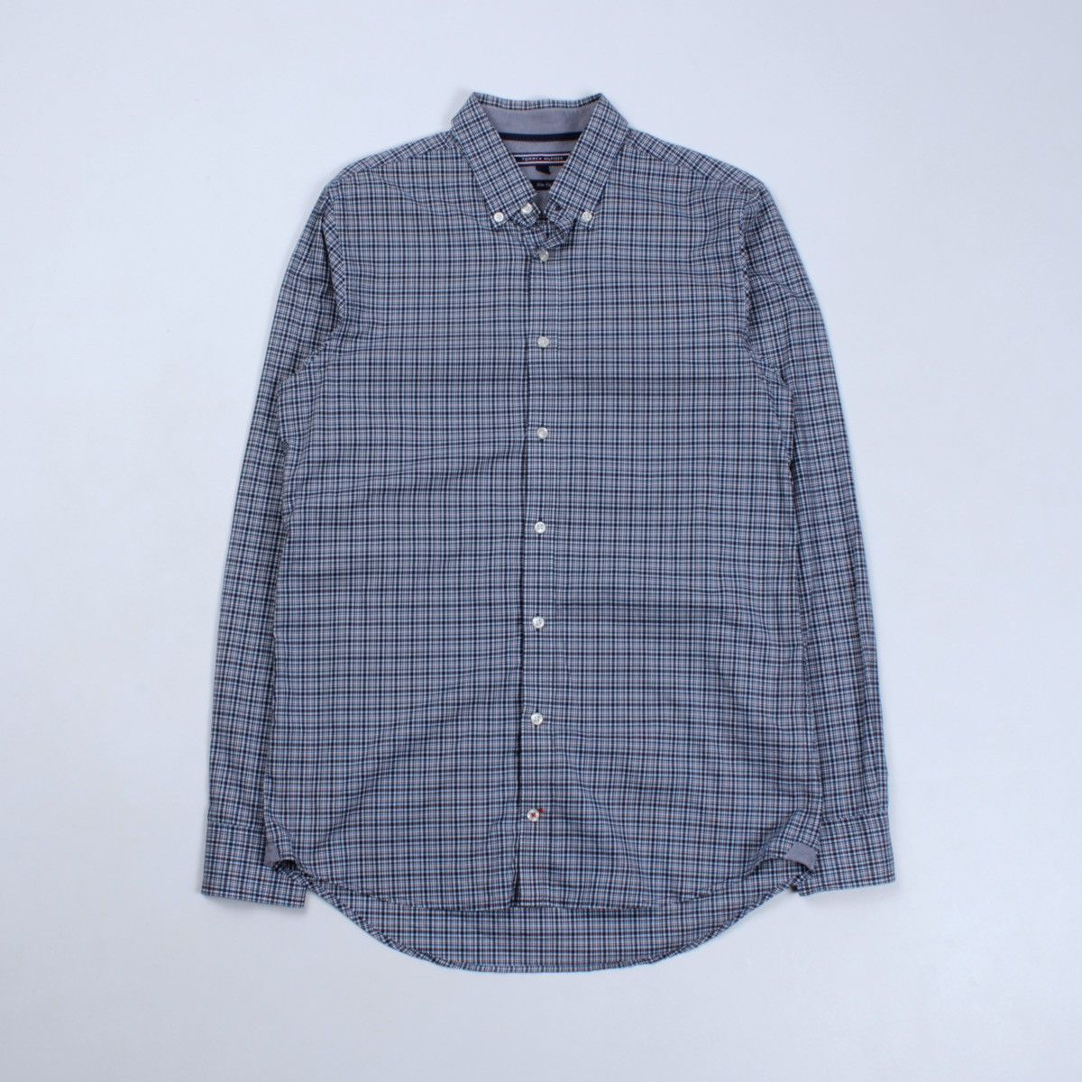 Tommy Hilfiger TOMMY HILFIGER Slim Fit Micro Plaid Long Sleeve Shirt Size US M / EU 48-50 / 2 - 2 Thumbnail