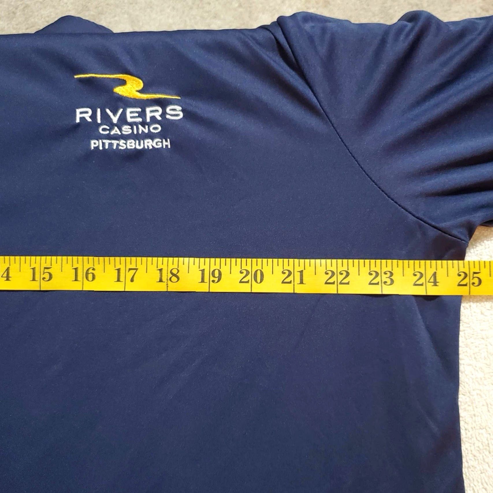 Vintage VINTAGE Rivers Casino Pittsburgh Mens XL Quarter Zip Long Sleeve Light Weight Shirt Size US XL / EU 56 / 4 - 3 Thumbnail