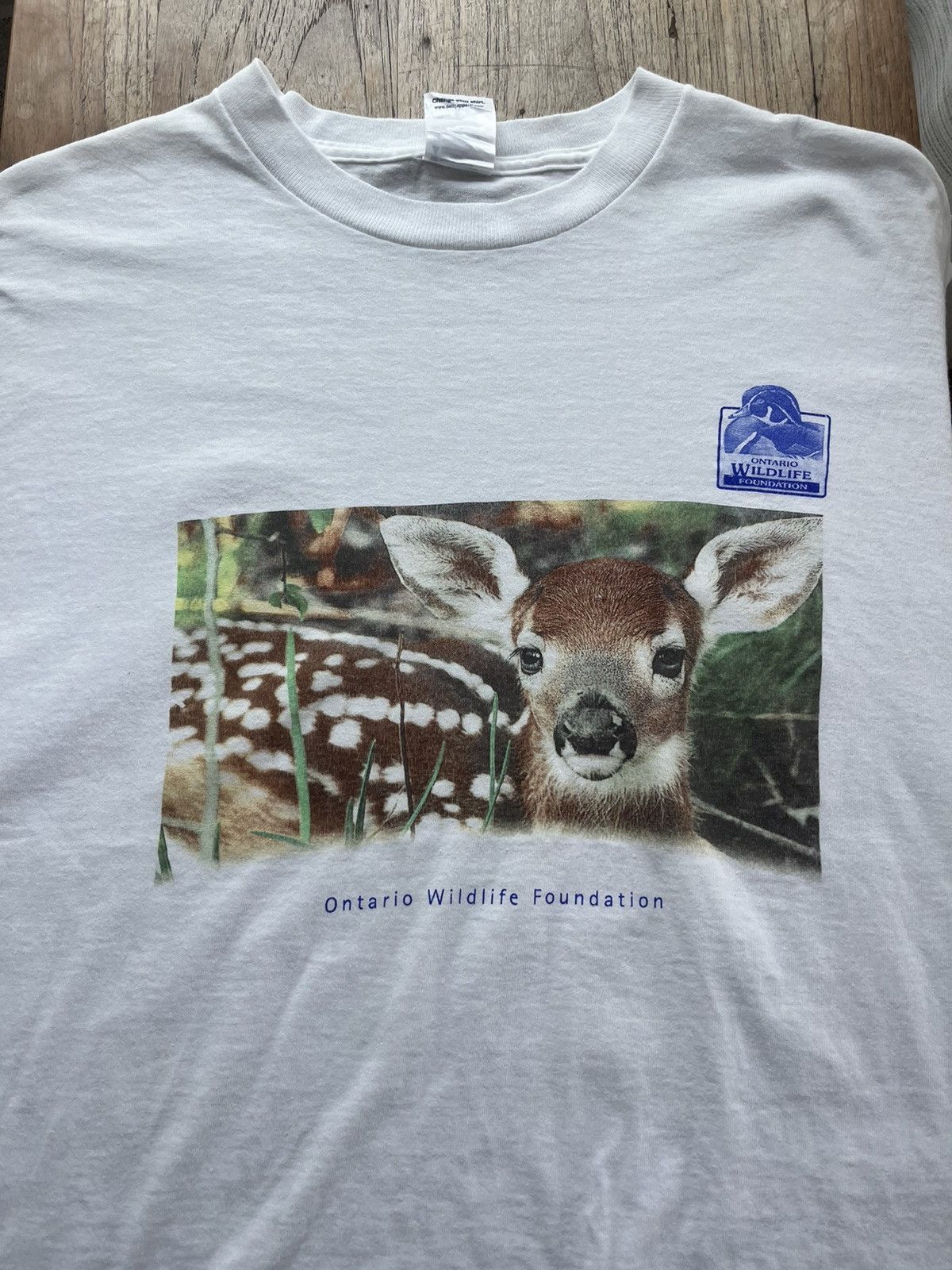 Vintage Vintage Deer Ontario Wildlife Foundation 00’s Tshirt Size US L / EU 52-54 / 3 - 3 Thumbnail