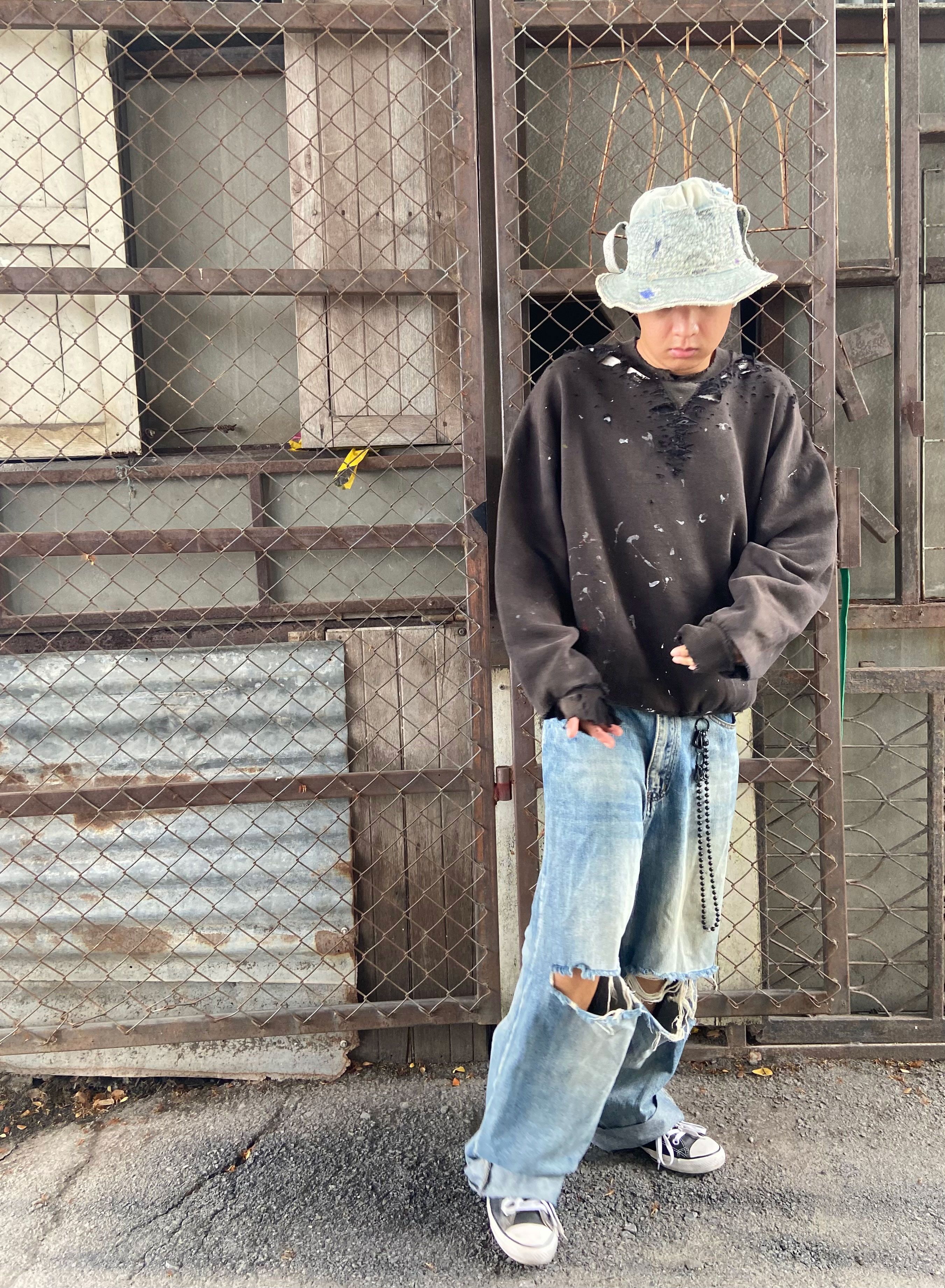Vintage 90s Thrashed Distressed & Faded Russell Sweatshir ERD Grunge Size US XL / EU 56 / 4 - 7 Thumbnail