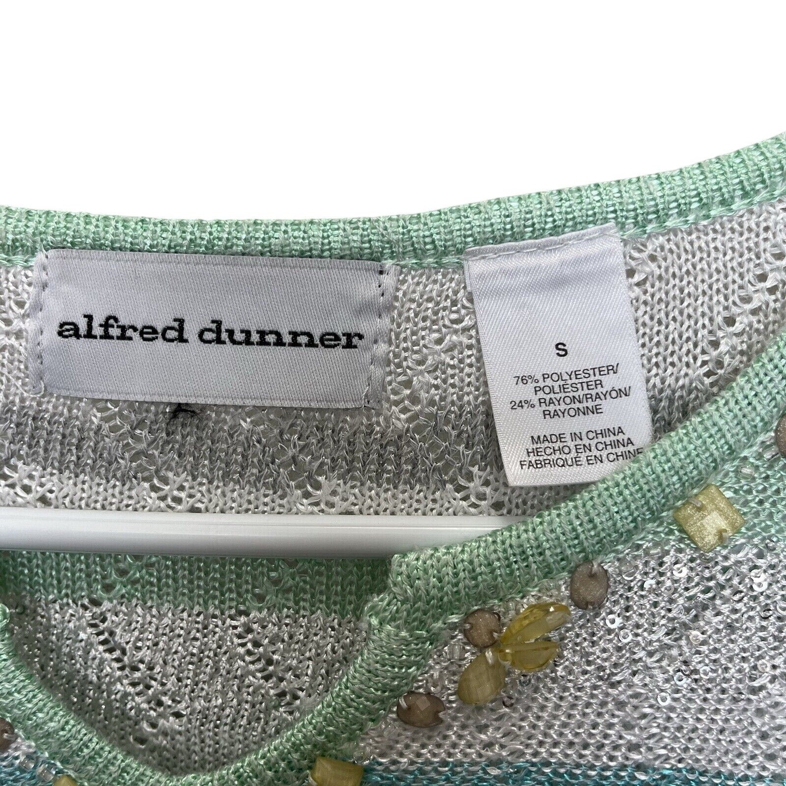 Vintage Alfred Dunner | Striped Knit Sequin Top Beaded grandma Size S / US 4 / IT 40 - 4 Thumbnail