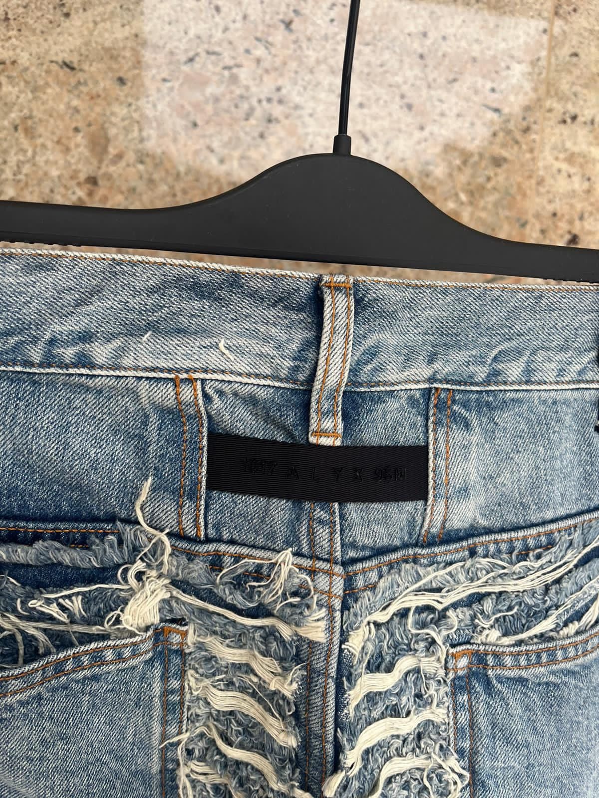 Alyx × Blackmeans 6 Pocket Blackmeans Distressed & Frayed Denim in Blue Size US 36 / EU 52 - 16 Thumbnail