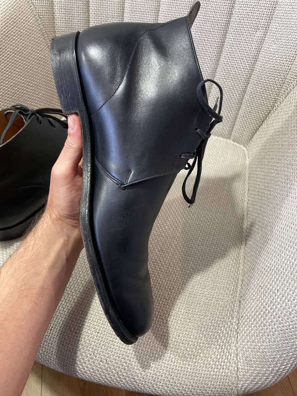 Grenson Grenson Chukka Boots Black Leather Shoes Men's Size US 9.5 / EU 42-43 - 5 Thumbnail