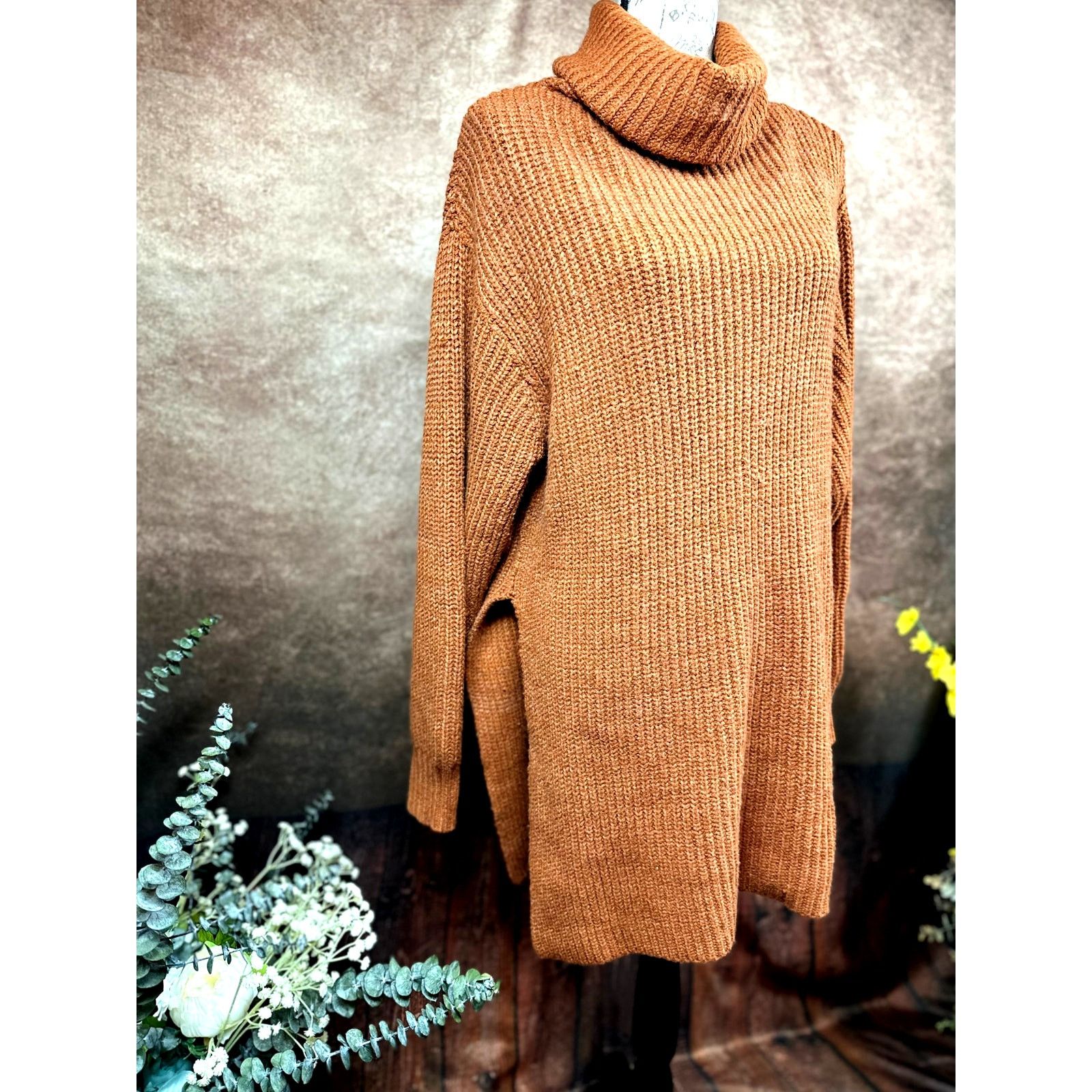 Free People Free People Eleven Chunky Knit Sweater - Rust - size M Size M / US 6-8 / IT 42-44 - 9 Thumbnail