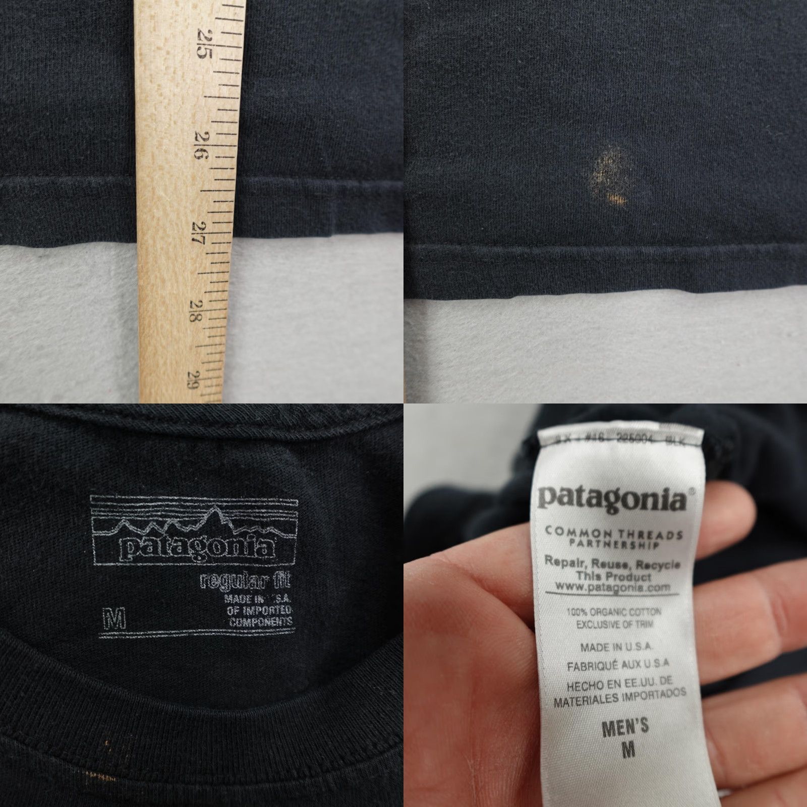 Patagonia Patagonia Shirt Medium Black Great Pacific Iron Works Organic Cotton Made in USA Mens T-Shirt Graphic Print Crew Neck Short Sleeve Size US M / EU 48-50 / 2 - 8 Thumbnail