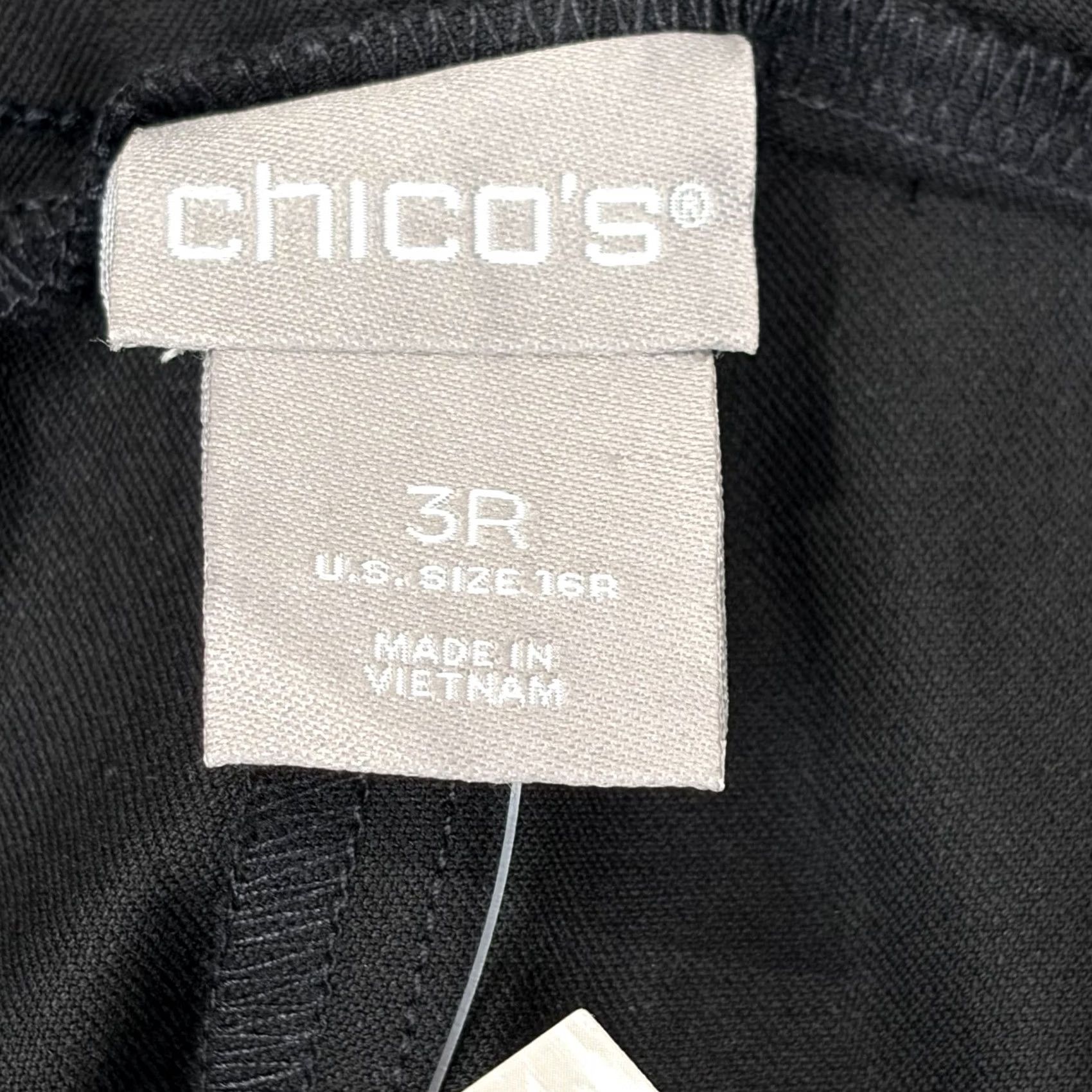 Vintage Chico'S Womens Secret Bootcut Pants Black Flat Front Trousers - NWT Size 38" / US 16 / IT 52 - 5 Thumbnail