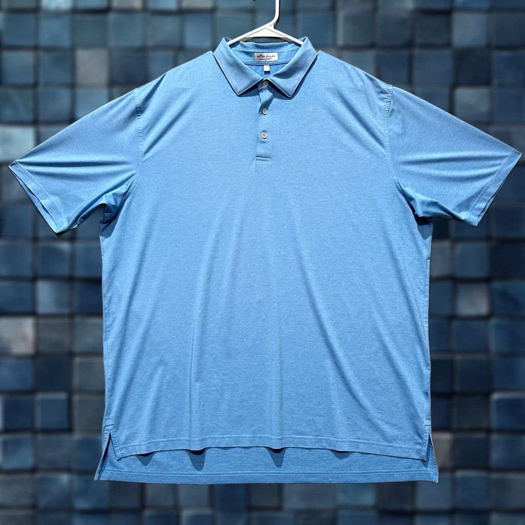 Peter Millar Peter Millar Summer Comfort Shirt Men 2XL Heathered Blue Golf Polo Stretch EUC Size US XXL / EU 58 / 5 - 1 Thumbnail