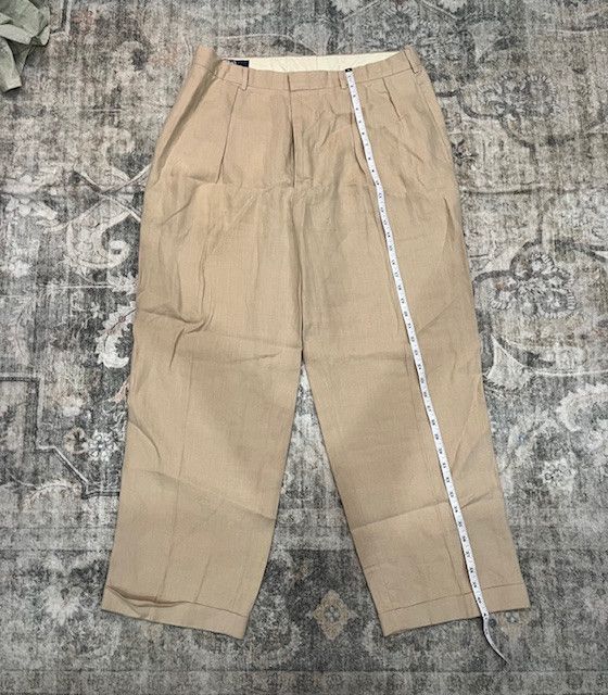 Polo Ralph Lauren Polo by Ralph Lauren Vintage Pleated Khaki Trousers Size US 35 - 2 Thumbnail