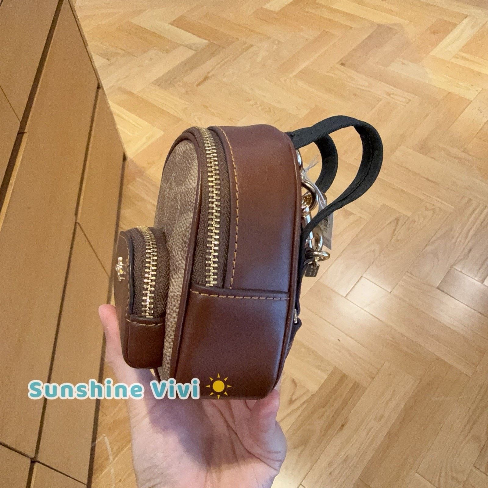 Coach NWT COACH CX066 Mini Court Backpack Bag Charm Leather Brown Size ONE SIZE - 2 Thumbnail
