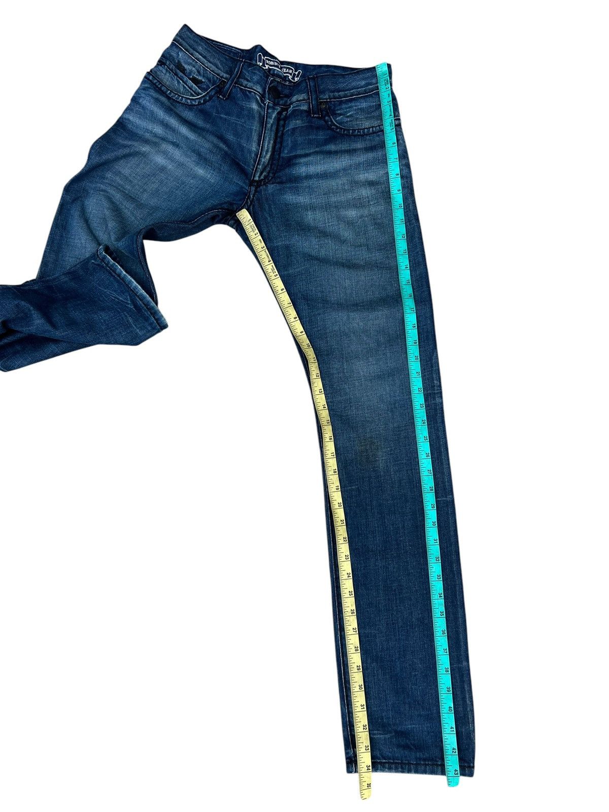 Robins Jeans Y2K Robin’s Jean Born To Be Wild Dirty Denim Jeans Size US 31 - 4 Thumbnail