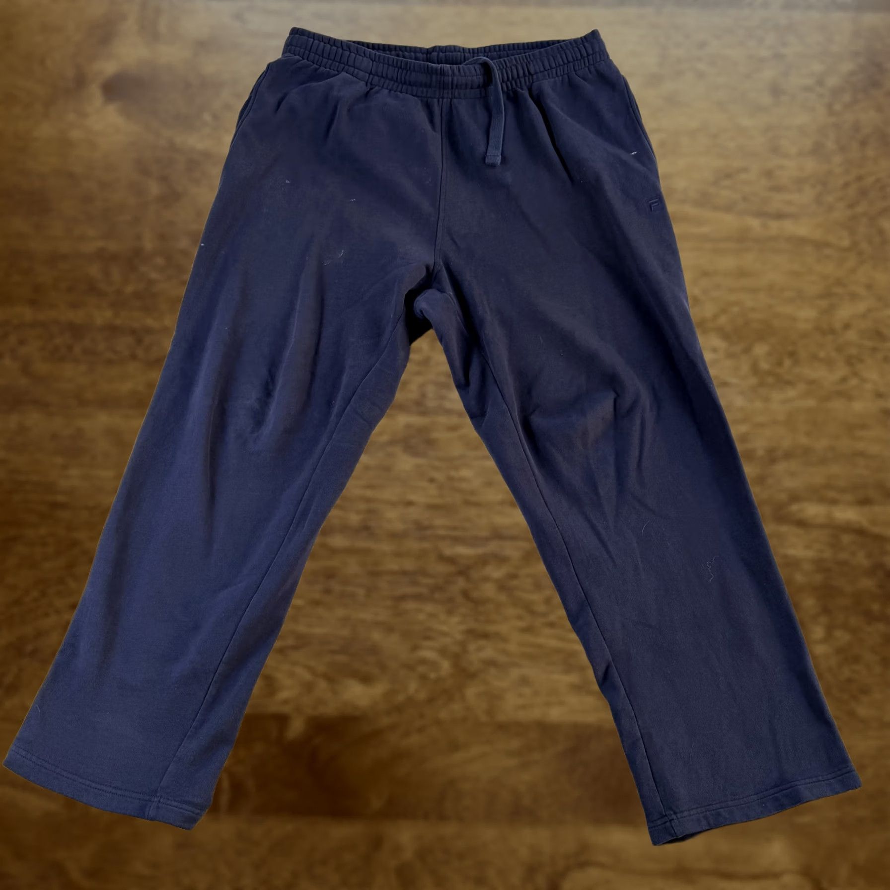 Fila Fila Sweatpants Mens Large Blue Fleece Elastic Waist Pockets Straight Leg Warm Size US 33 - 1 Thumbnail