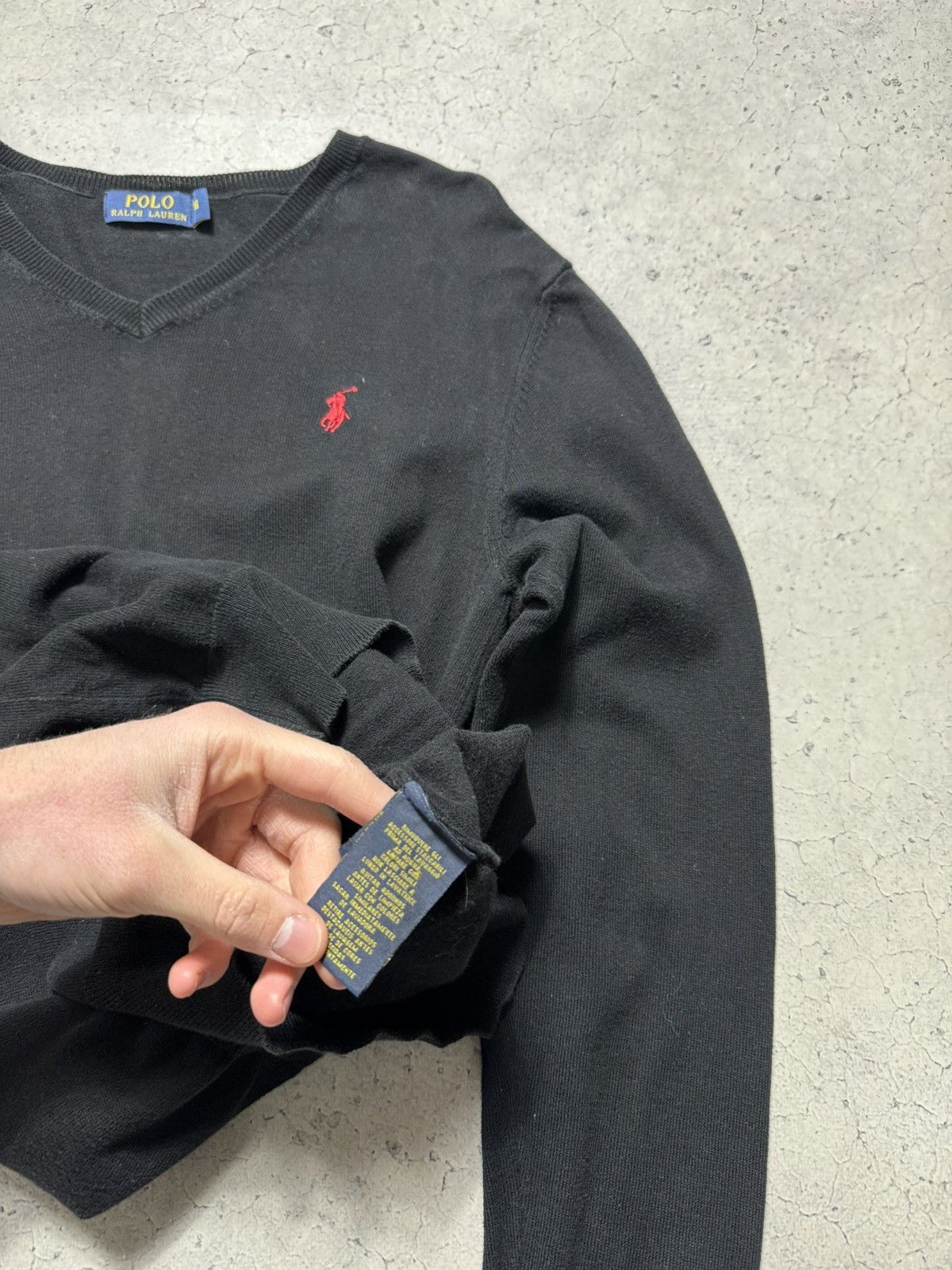 Polo Ralph Lauren Polo Ralph Lauren V-Neck Sweater Black Vintage Size M Size US M / EU 48-50 / 2 - 7 Thumbnail