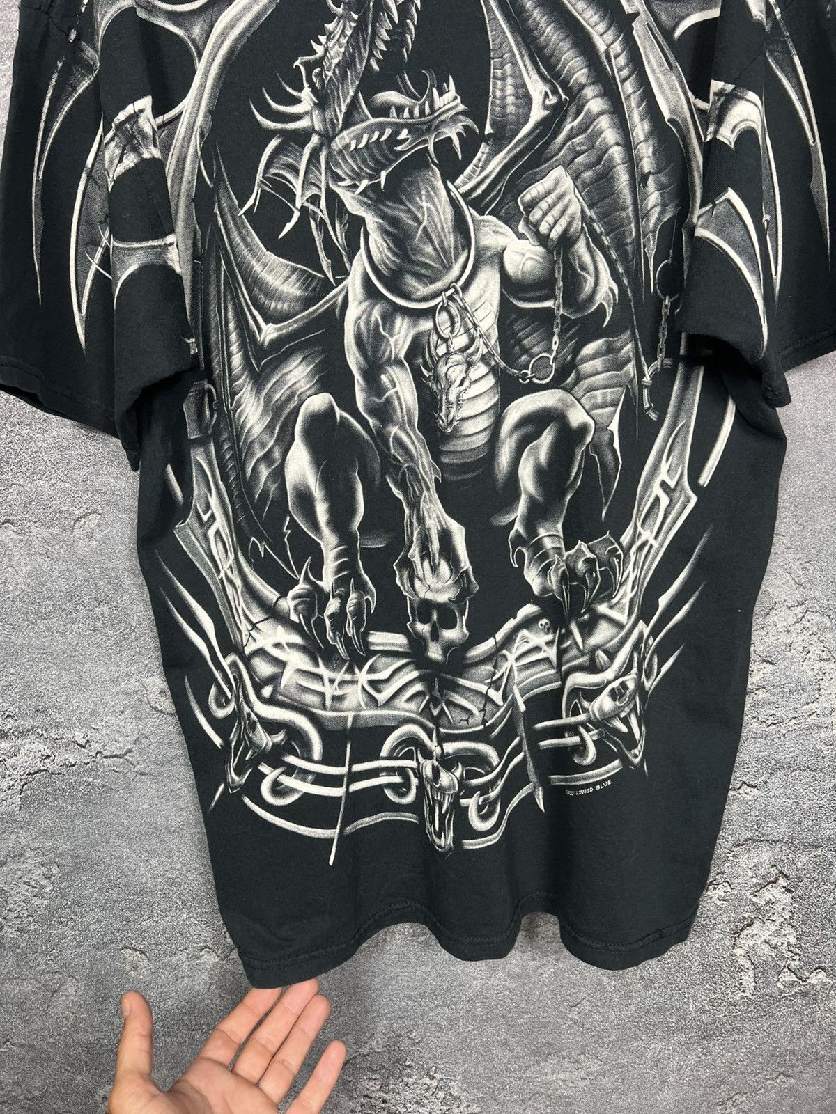 Liquid Blue Vintage Liquid Blue Dragon 2001 Graphics All Over Print Tee Size US XL / EU 56 / 4 - 12 Thumbnail