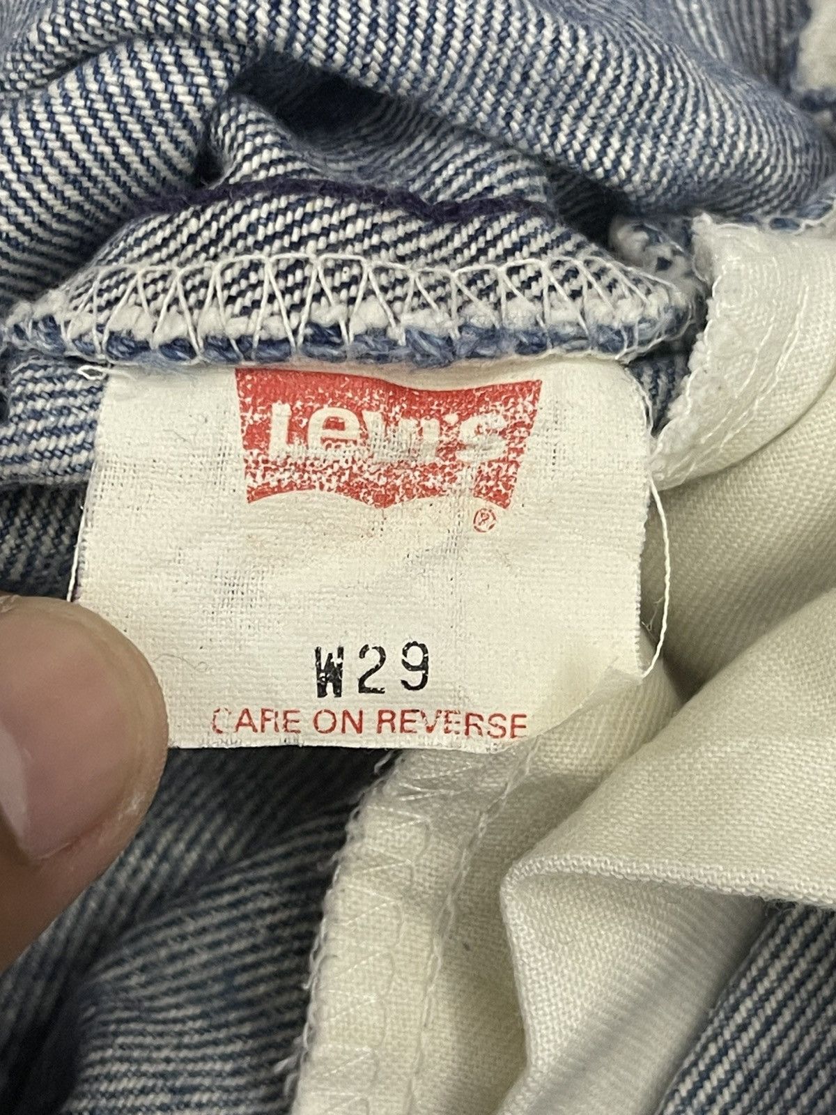 Levi's Vintage 90s Levi’s 613 Orange Tab Distressed Denim Size US 29 - 12 Thumbnail