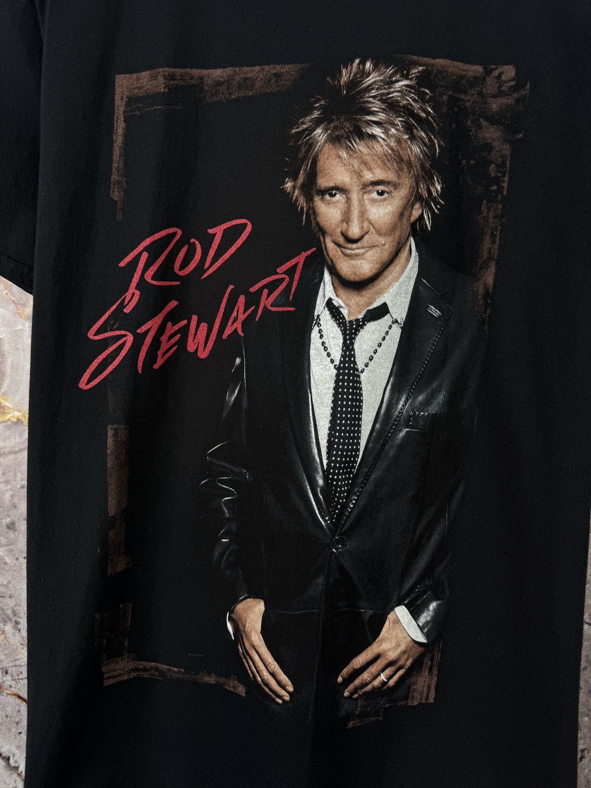 Vintage eBay: Rod Stewart Tour T-Shirt Black Graphic Band Concert Size US L / EU 52-54 / 3 - 6 Thumbnail