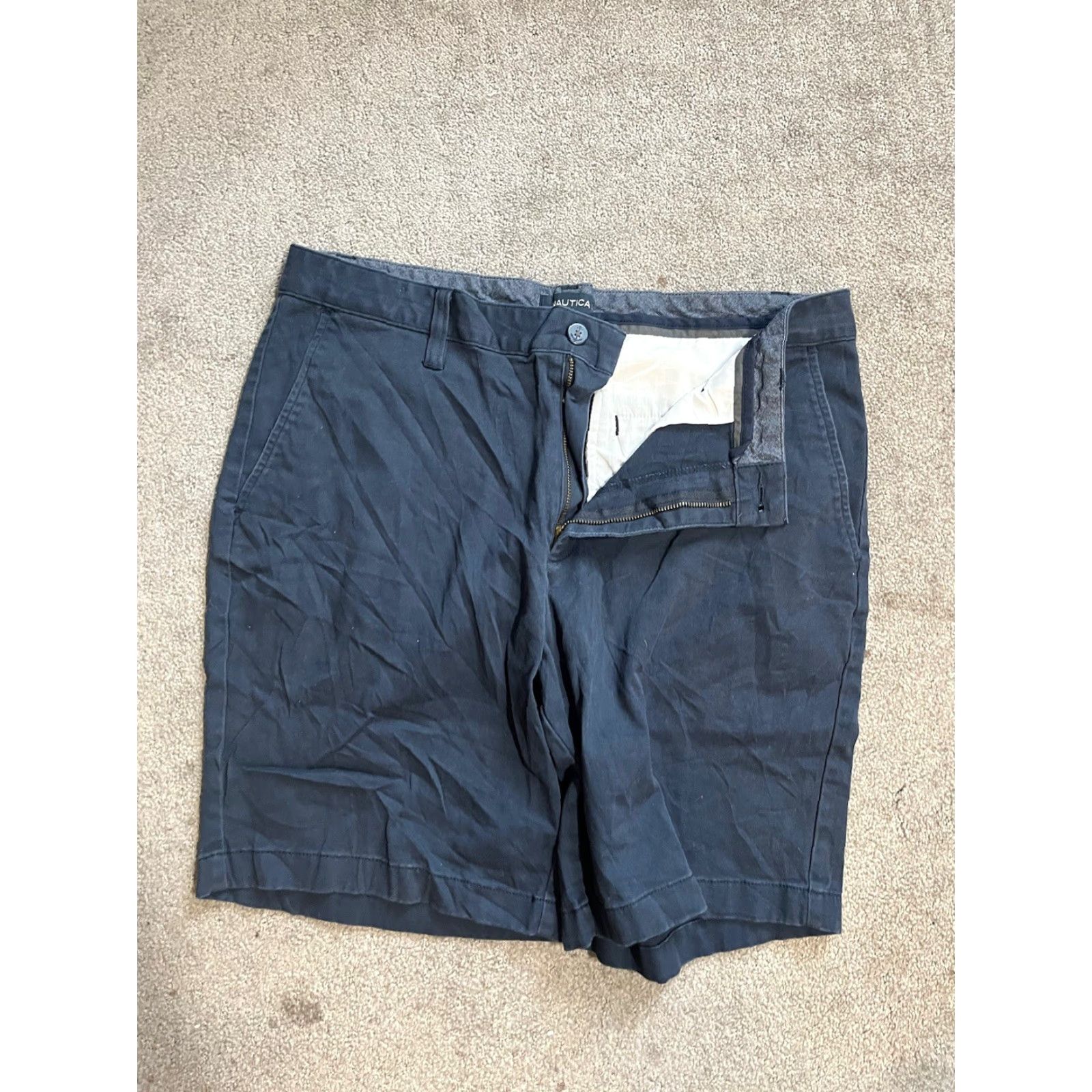 Nautica Nautica Shorts Mens 34W Navy Blue The Deck Fit Cotton Casual Summer Size US 34 / EU 50 - 2 Thumbnail