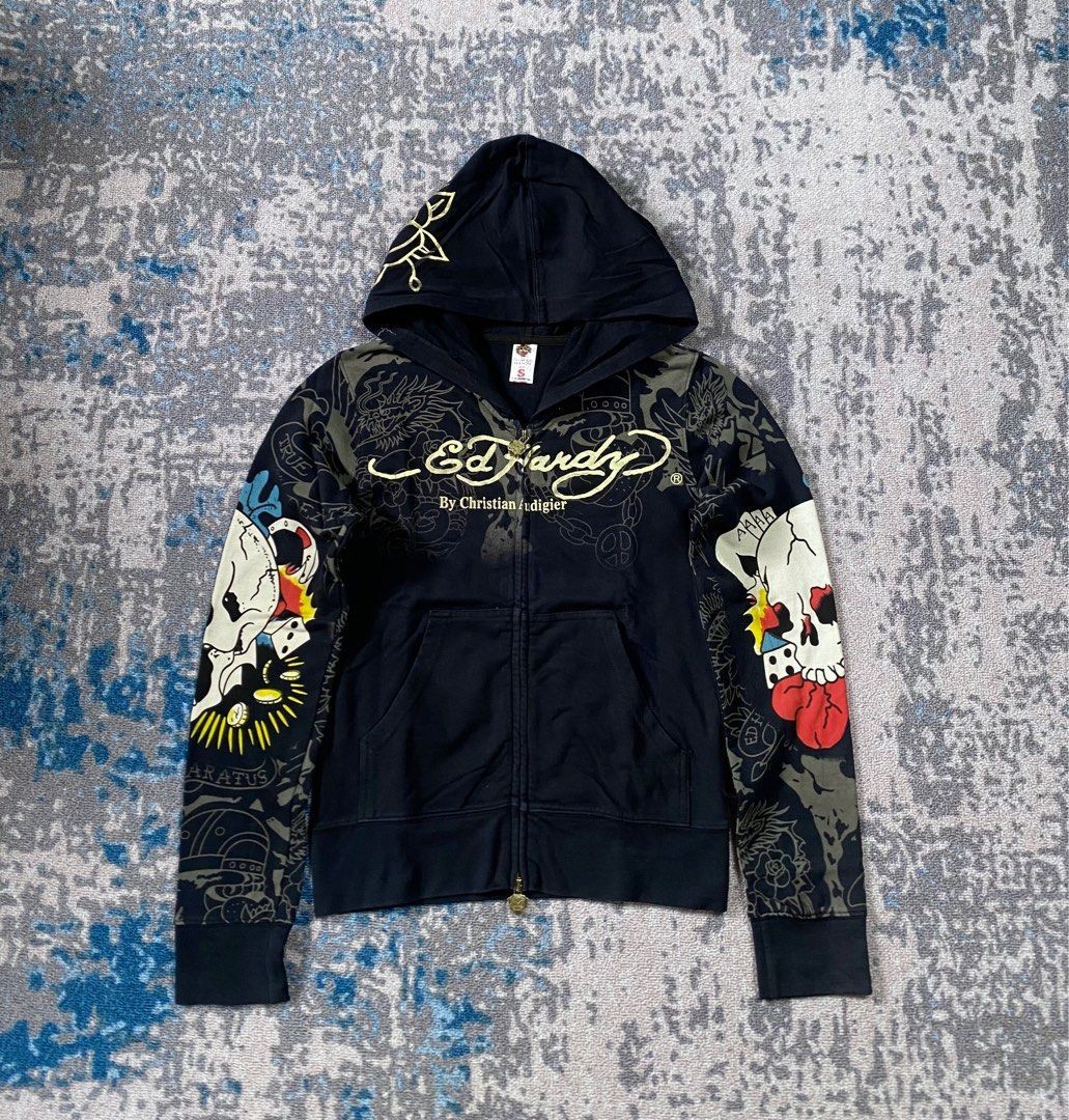 Ed Hardy Ed hardy hoodie print Iswn retro punk style Size US S / EU 44-46 / 1 - 3 Thumbnail