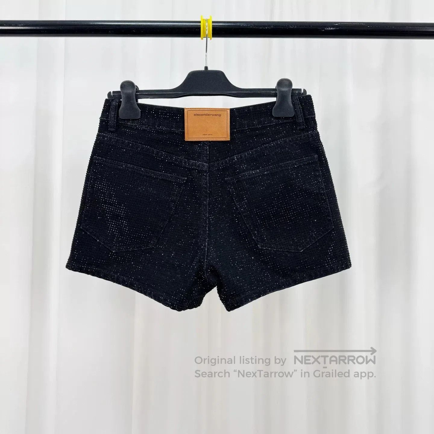 Alexander Wang Alexander Wang Diamond Leather Patch Denim Shorts. Size 27" / US 4 / IT 40 - 2 Thumbnail