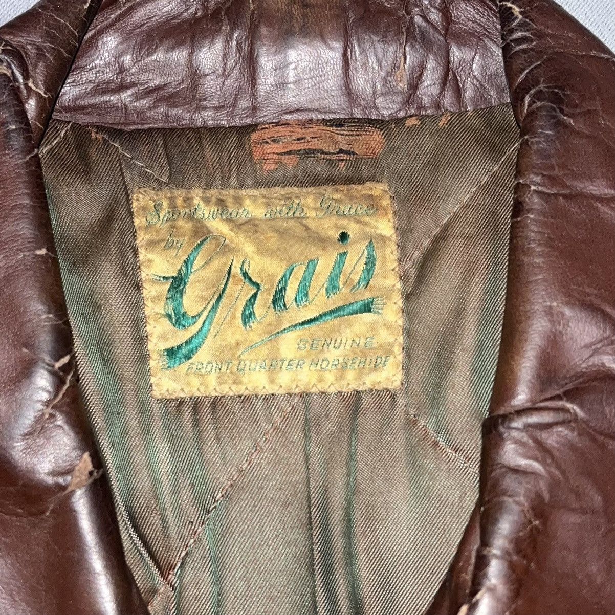 Aero Leathers Grais 1950s Vintage Genuine Horsehide A2 Flight Jacket y2k Size US S / EU 44-46 / 1 - 3 Thumbnail