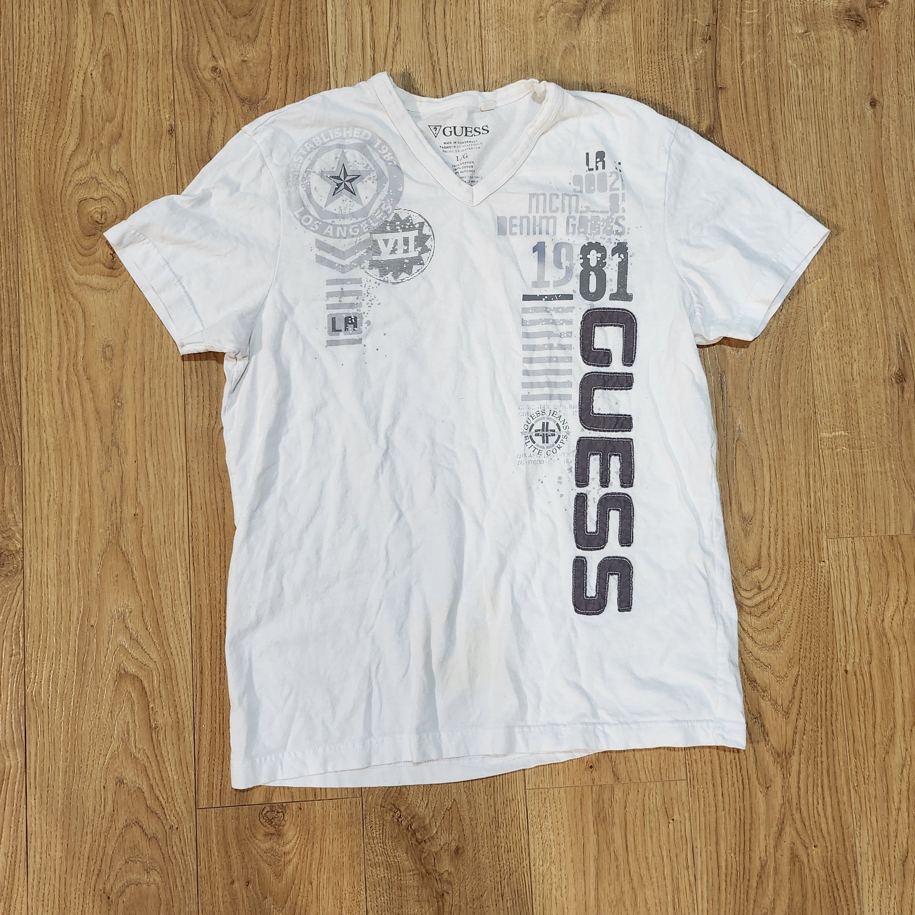 Guess White Los Angeles Guess tee Size US L / EU 52-54 / 3 - 1 Thumbnail