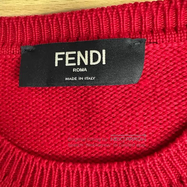 Fendi Fendi Red Long Sleeve Sweater Size US M / EU 48-50 / 2 - 3 Thumbnail
