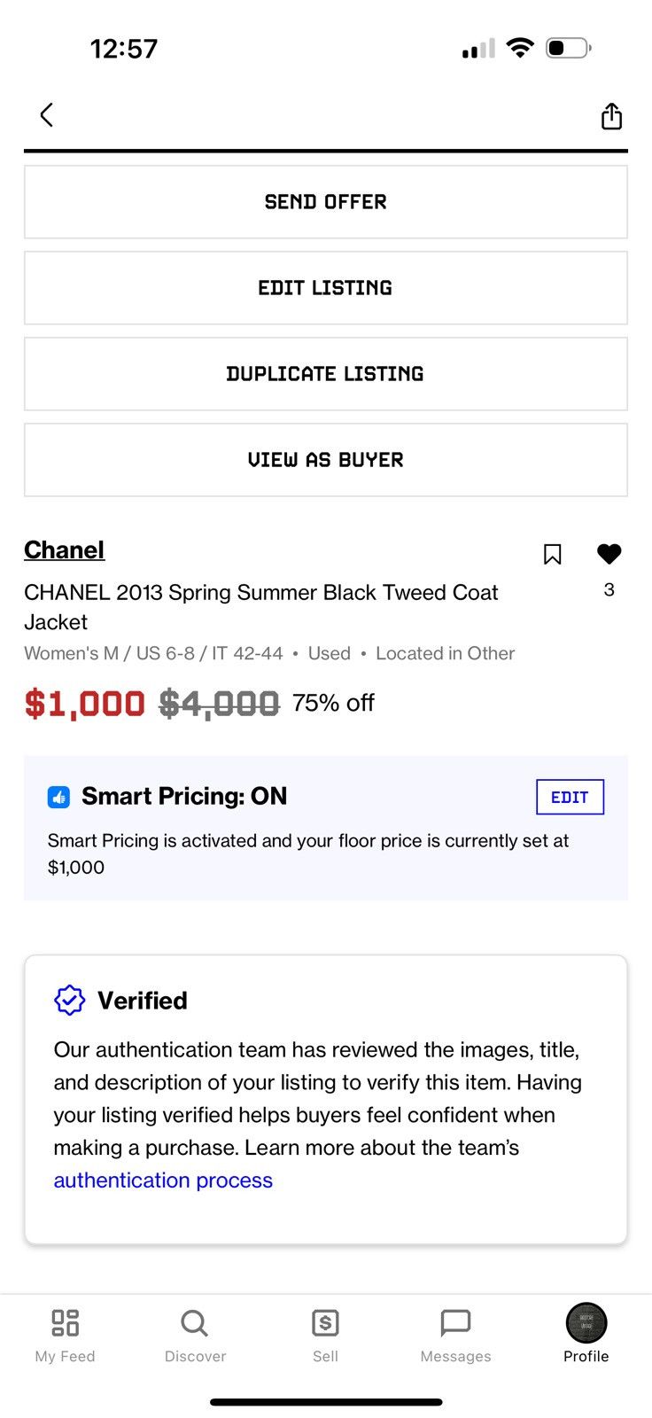 Chanel CHANEL 2013 Spring Summer Black Tweed Coat Jacket Size M / US 6-8 / IT 42-44 - 25 Thumbnail