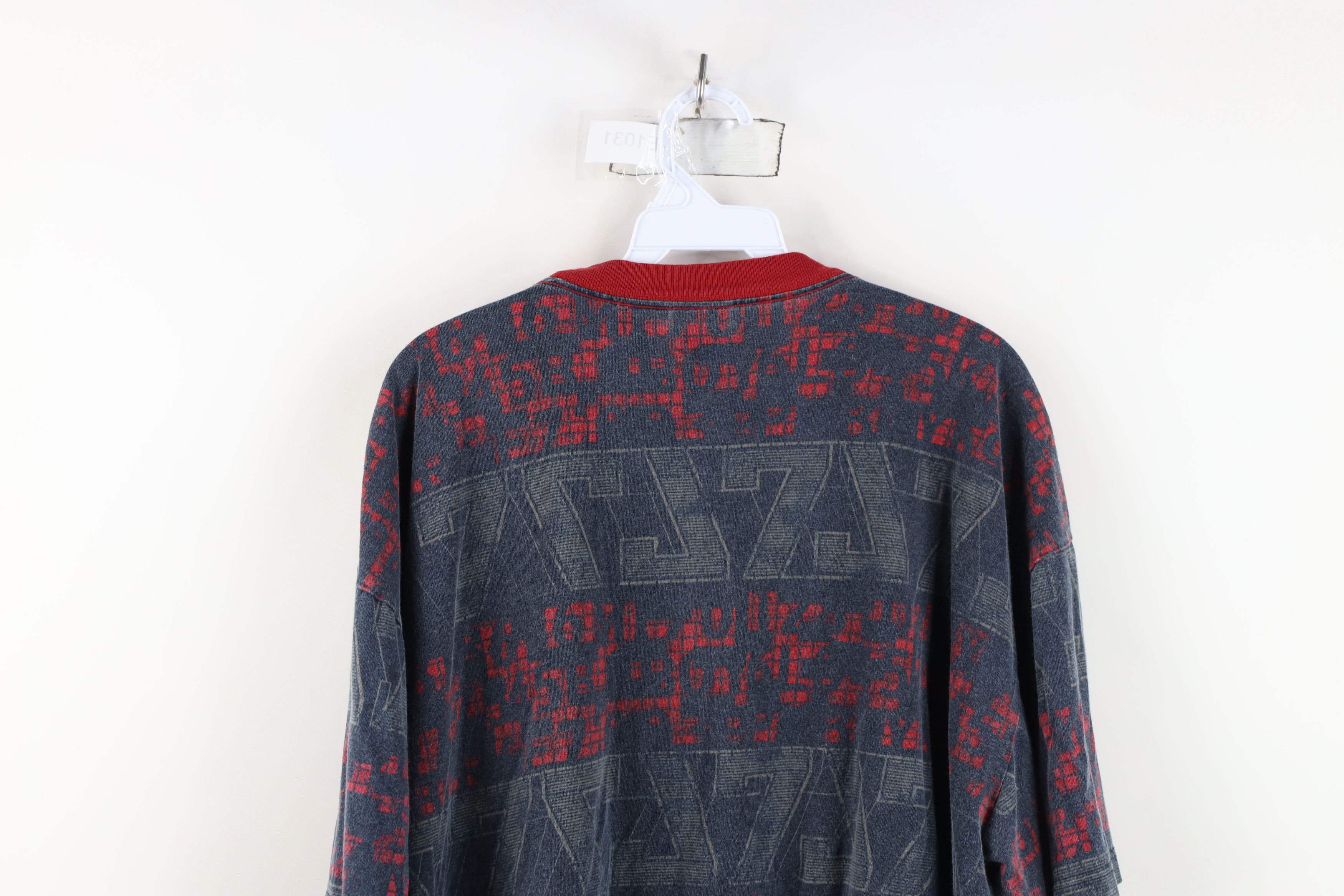 Vintage Vintage 90s Streetwear Geometric All Over Print T-Shirt Size US XL / EU 56 / 4 - 9 Thumbnail