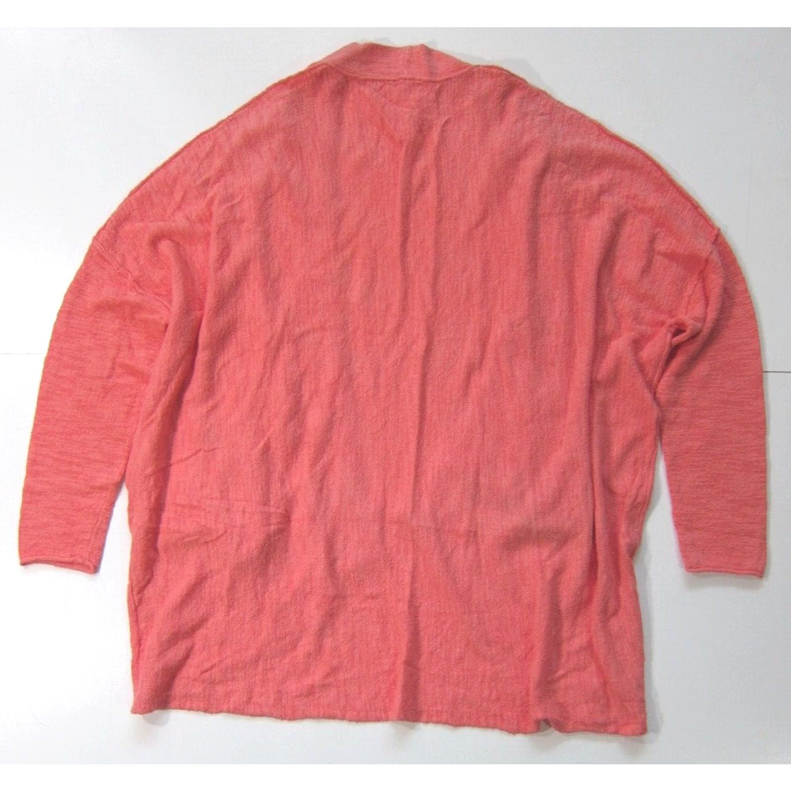 Pinko NWT Caslon Coral Pink Knit Oversized Long Pocket Cardigan Sweater Women Medium Size M / US 6-8 / IT 42-44 - 2 Thumbnail