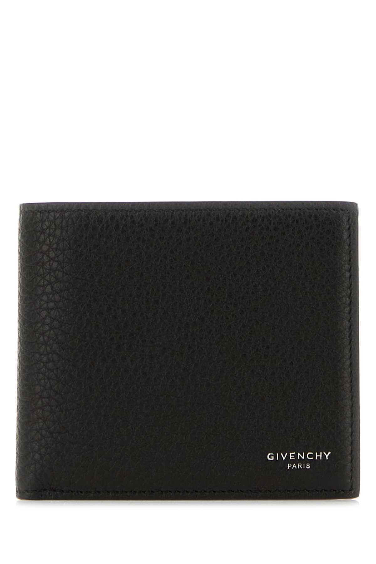 Black Leather Wallet, Men's