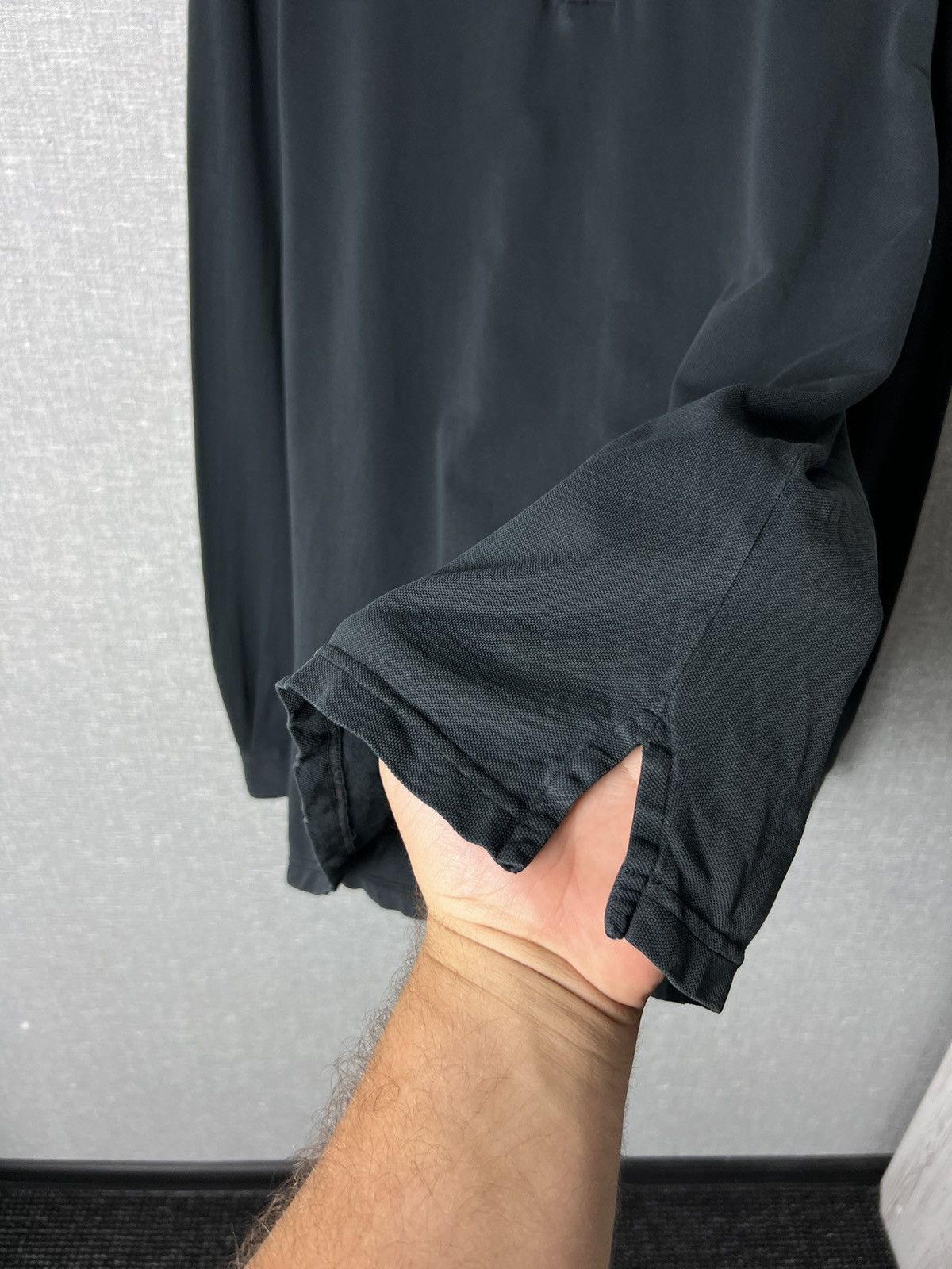 Fedeli Fedeli Dark Grey Luxury Long Sleeve Polo Shirt Size US L / EU 52-54 / 3 - 11 Thumbnail