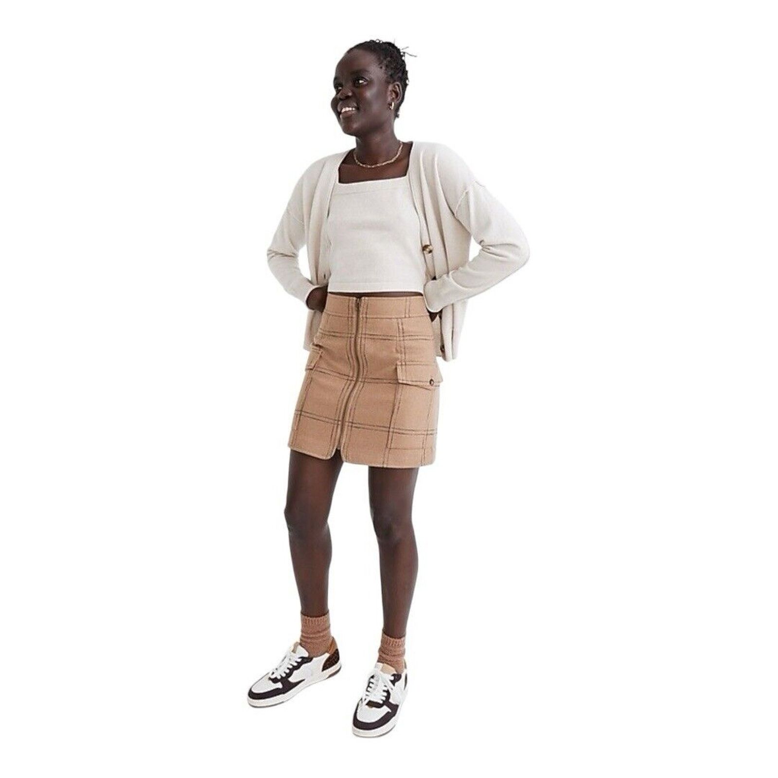 Madewell Madewell Curvy (Re)sourced Zip-Front Mini Skirt Size 24" / US 00 / IT 34 - 2 Thumbnail