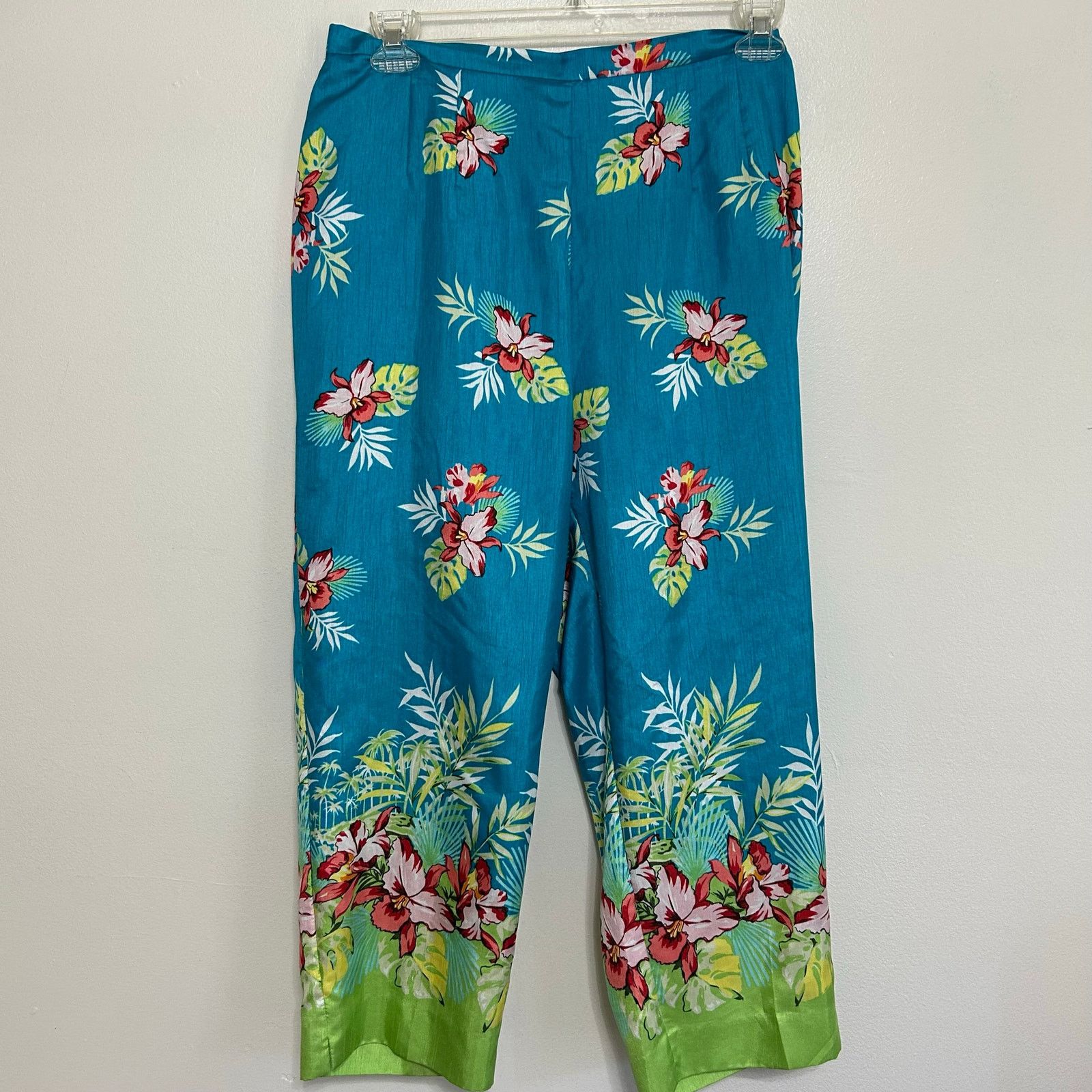 Other Sag Harbor Tropical Floral Capri Two Piece Set Lime Top 16W Size 38" / US 16 / IT 52 - 2 Thumbnail
