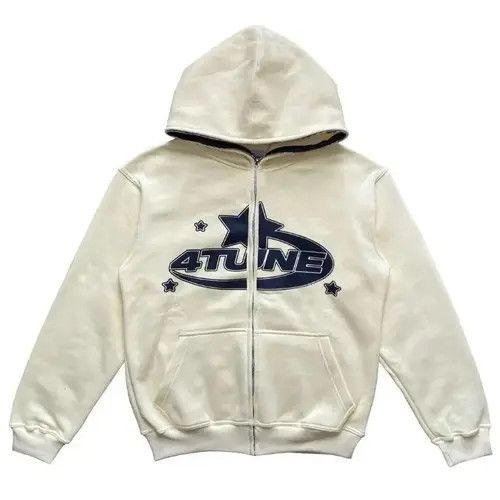 VIBE Hoodie Zip-up Retro star print Gothic Harajuku style Y2K Size US M / EU 48-50 / 2 - 6 Thumbnail