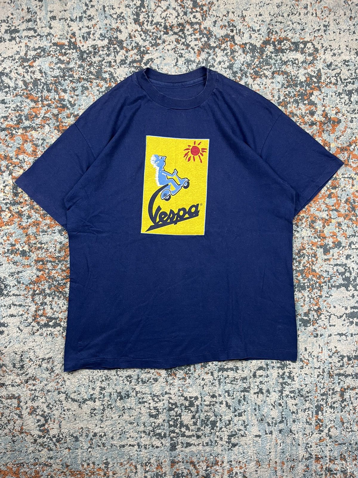 Vintage Vintage 90s Piaggio Vespa sctooters / motorcycles promo tee Size US XL / EU 56 / 4 - 1 Thumbnail
