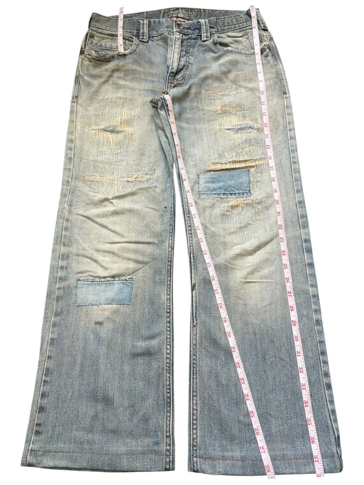Old Navy Vintage Old Navy Distressed Patchwork Flare Jeans Size US 30 / EU 46 - 7 Thumbnail