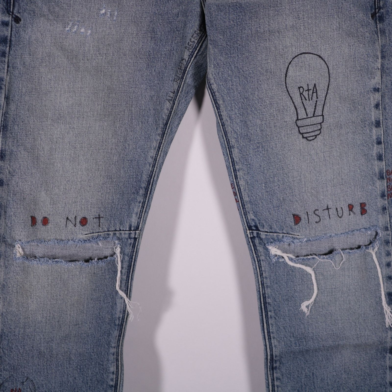Rta RTA Road to Awe Graphic Print Denim Jeans Size 31 Size US 31 - 3 Thumbnail