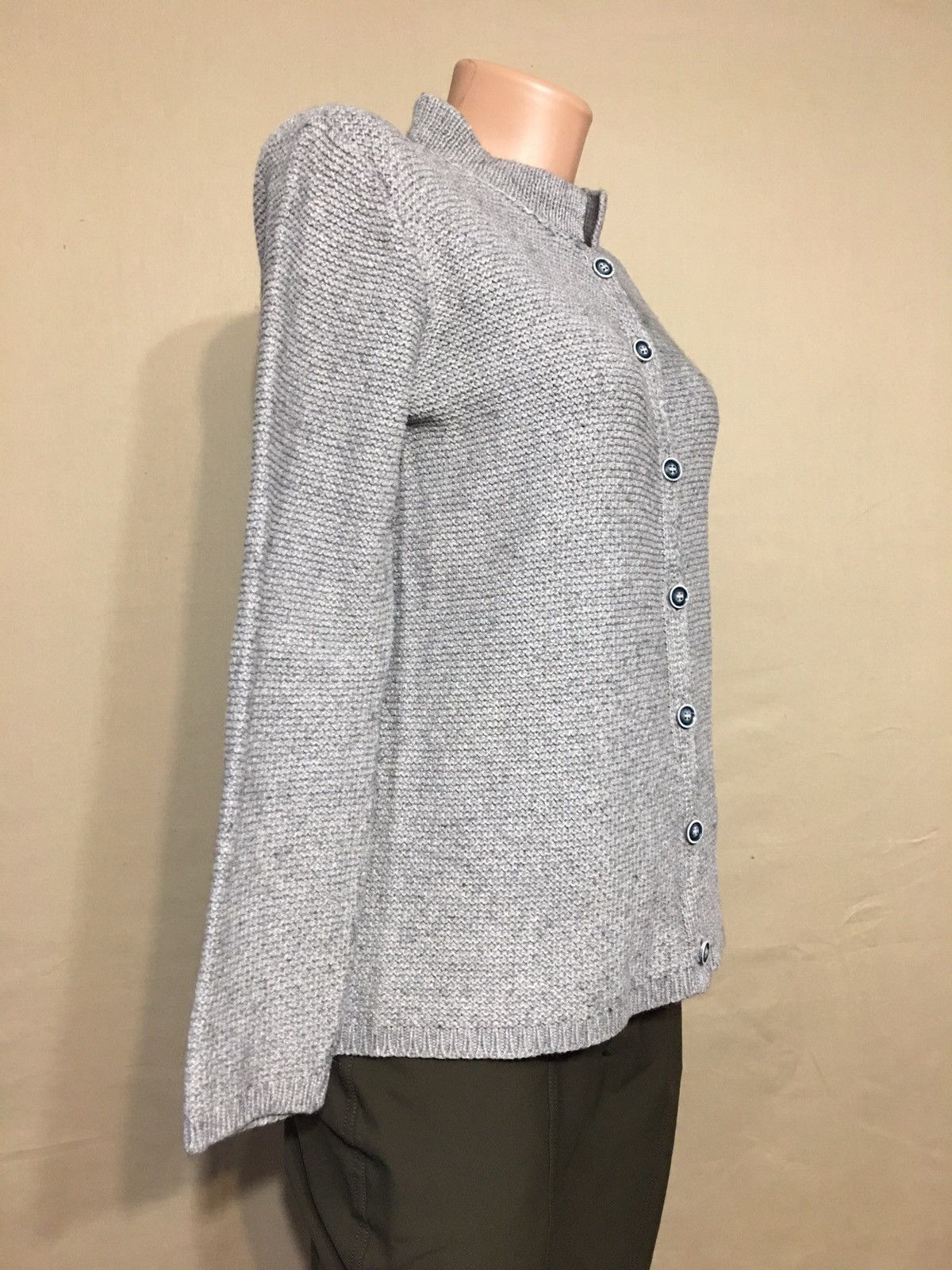 Inis Meain INIS MEAIN Grey Cotton Silk Knit Cardigan Sweater XL Size XL / US 12-14 / IT 48-50 - 4 Thumbnail