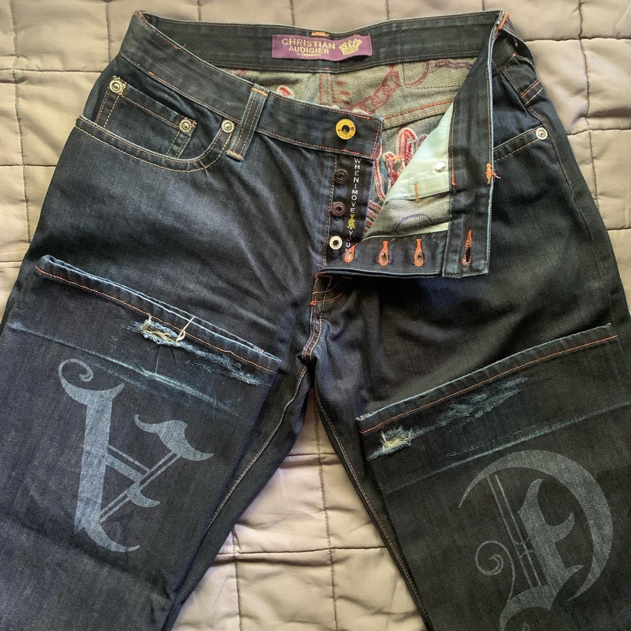 Ed Hardy × Vintage Christian Audigier jeans/ Waist 34/Length 34 Size US 34 / EU 50 - 3 Thumbnail