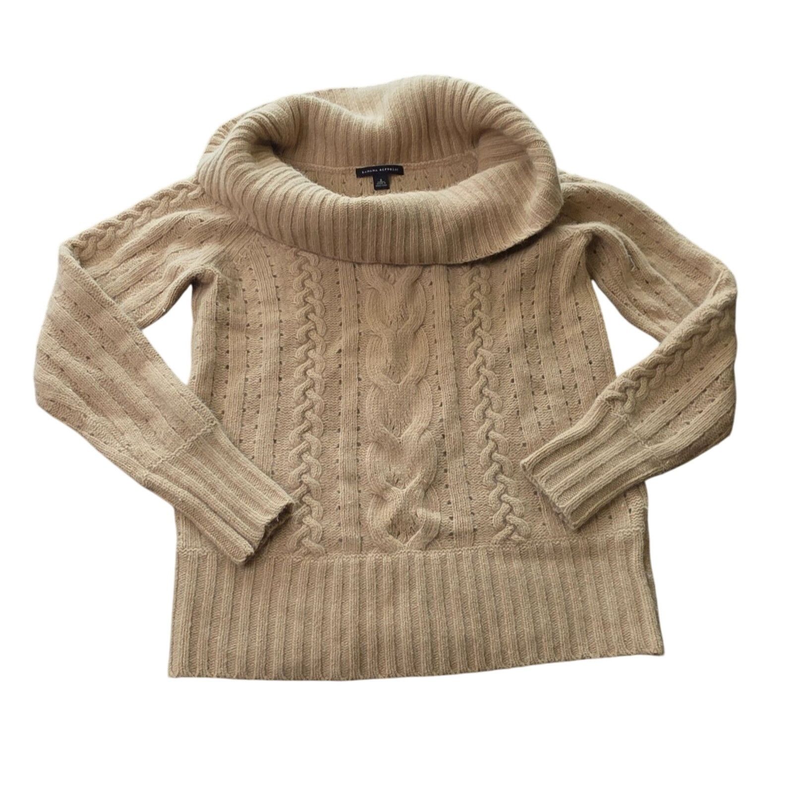 Banana Republic Banana Republic Beige Angora Rabbit Lamb wool Sweater Women Size S / US 4 / IT 40 - 1 Thumbnail