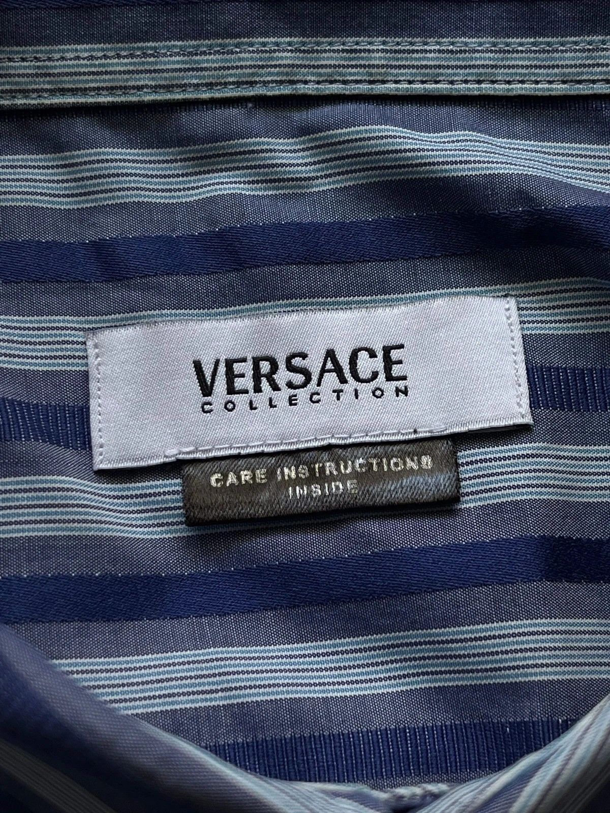 Versace Versace Collection Size 15 1/2 | 39 L Shirt Stripped 2010s Size US L / EU 52-54 / 3 - 6 Thumbnail