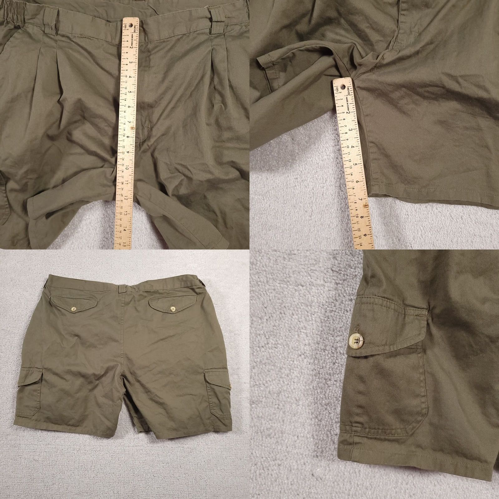 Vintage VINTAGE Cargo 42 Green Shorts Mens Cargo Pocket 90s Hiking Outdoors Camp Run Arounds Casual Travel Summer Spring Fall 7 In Inseam Size US 40 / EU 56 - 8 Thumbnail