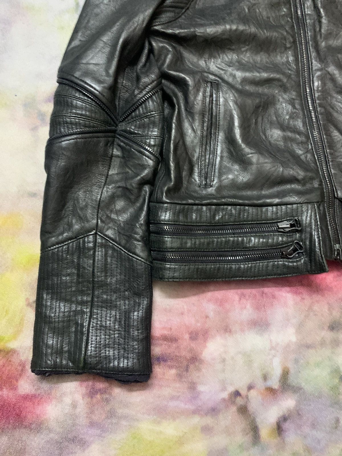Tornado Mart Diamond Dogs x Cosa Nostra Cyberpunk Cropped Leather Biker Size US S / EU 44-46 / 1 - 5 Thumbnail