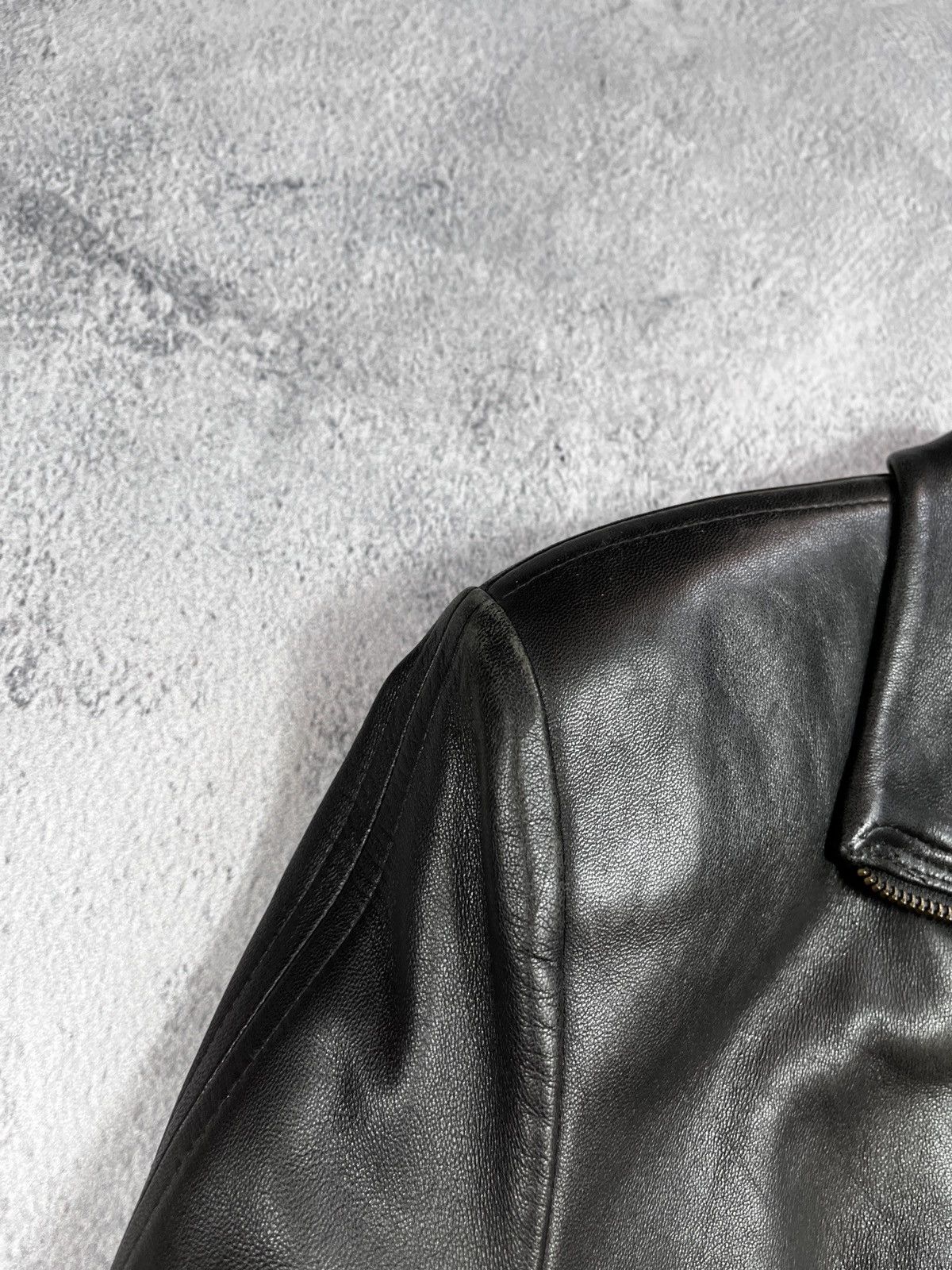 Leather Vintage Y2K Flare sleeves Leather Jacket old money opium L Size L / US 10 / IT 46 - 7 Thumbnail
