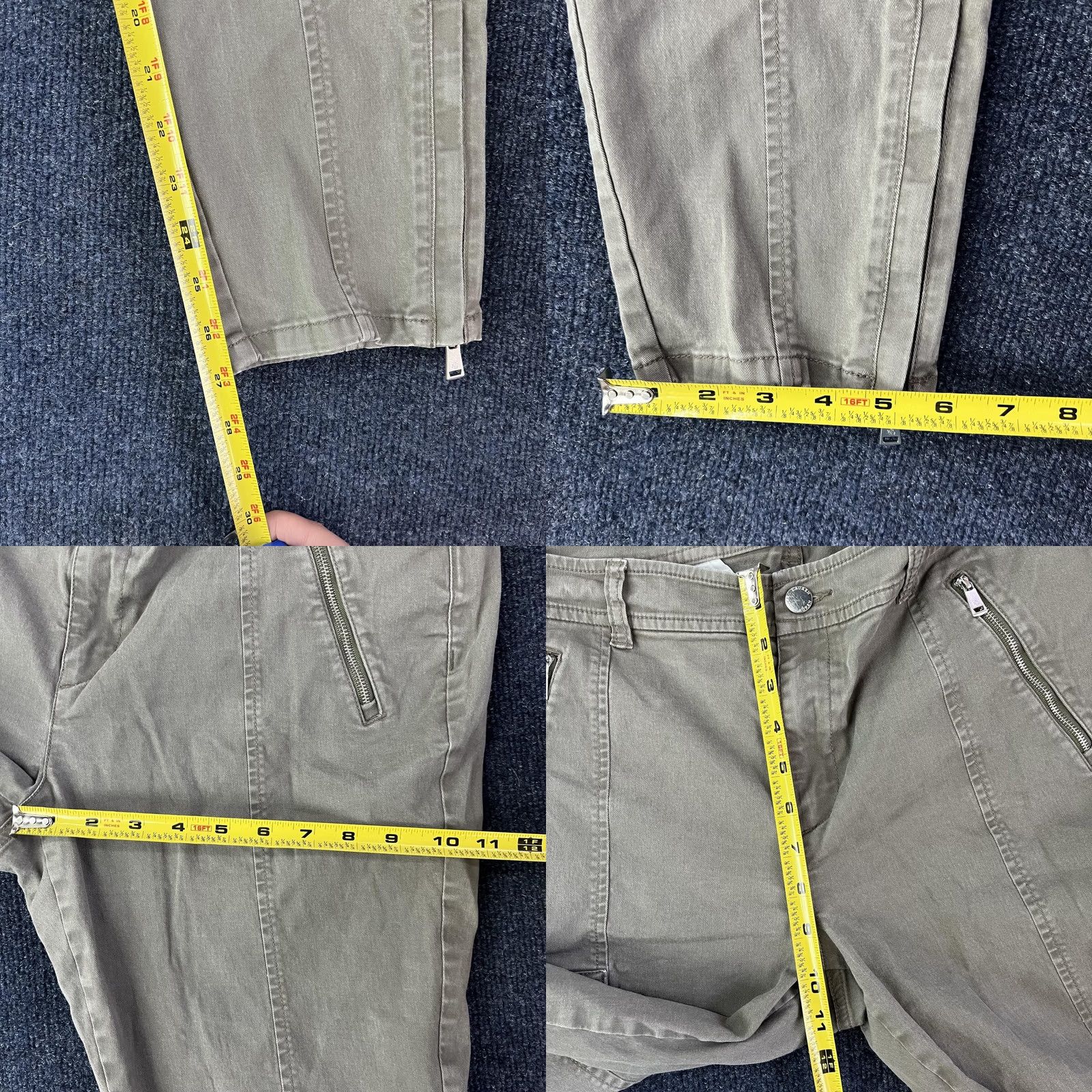 Ralph Lauren Lauren Ralph Lauren Pants Womens 14 Beige Cargo Twill Ankle Zip Tapered Stretch Size 36" / US 14 / IT 50 - 8 Thumbnail
