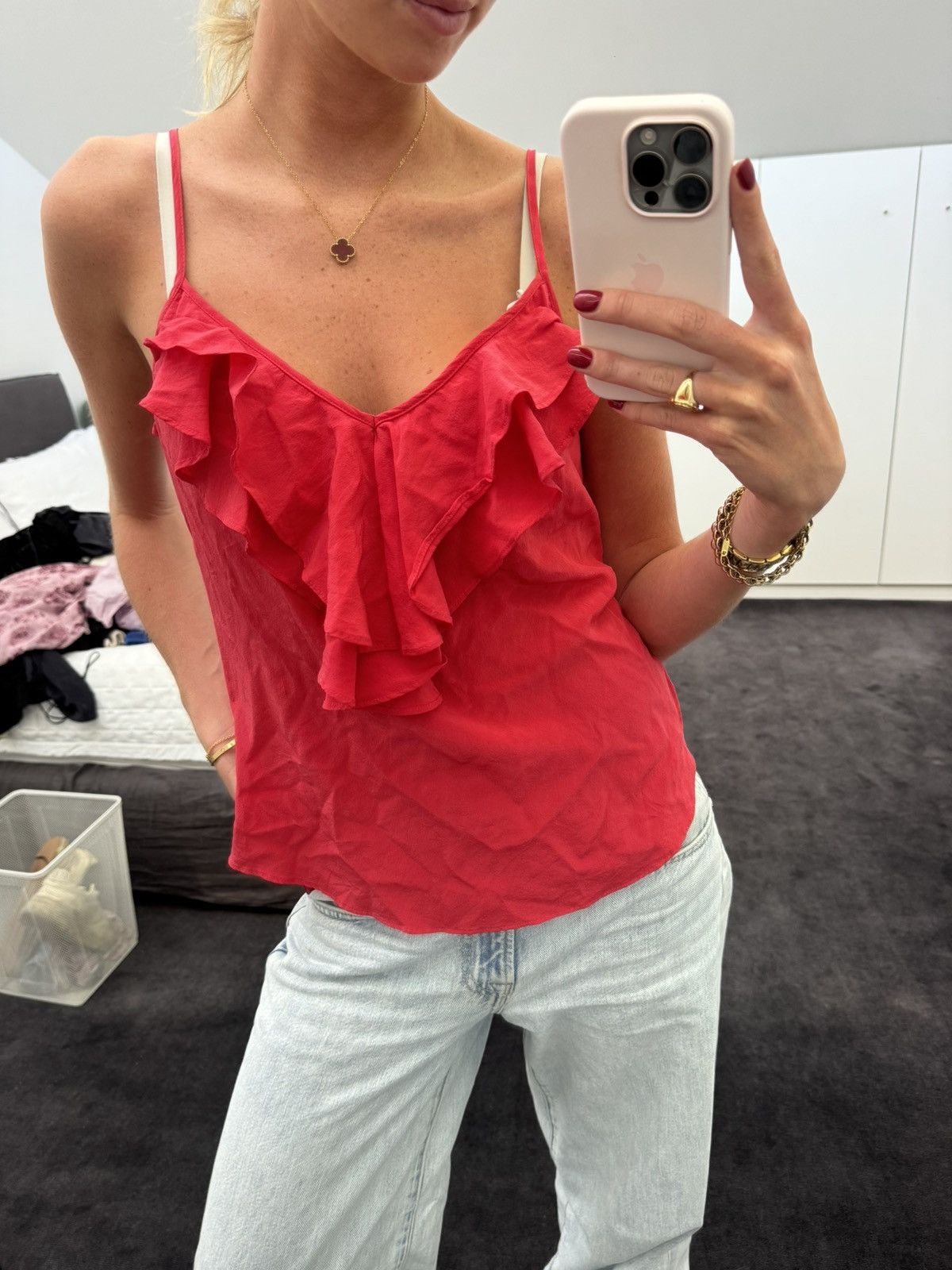 Country Road Red frill Country road Singlet top Size M / US 6-8 / IT 42-44 - 1 Thumbnail