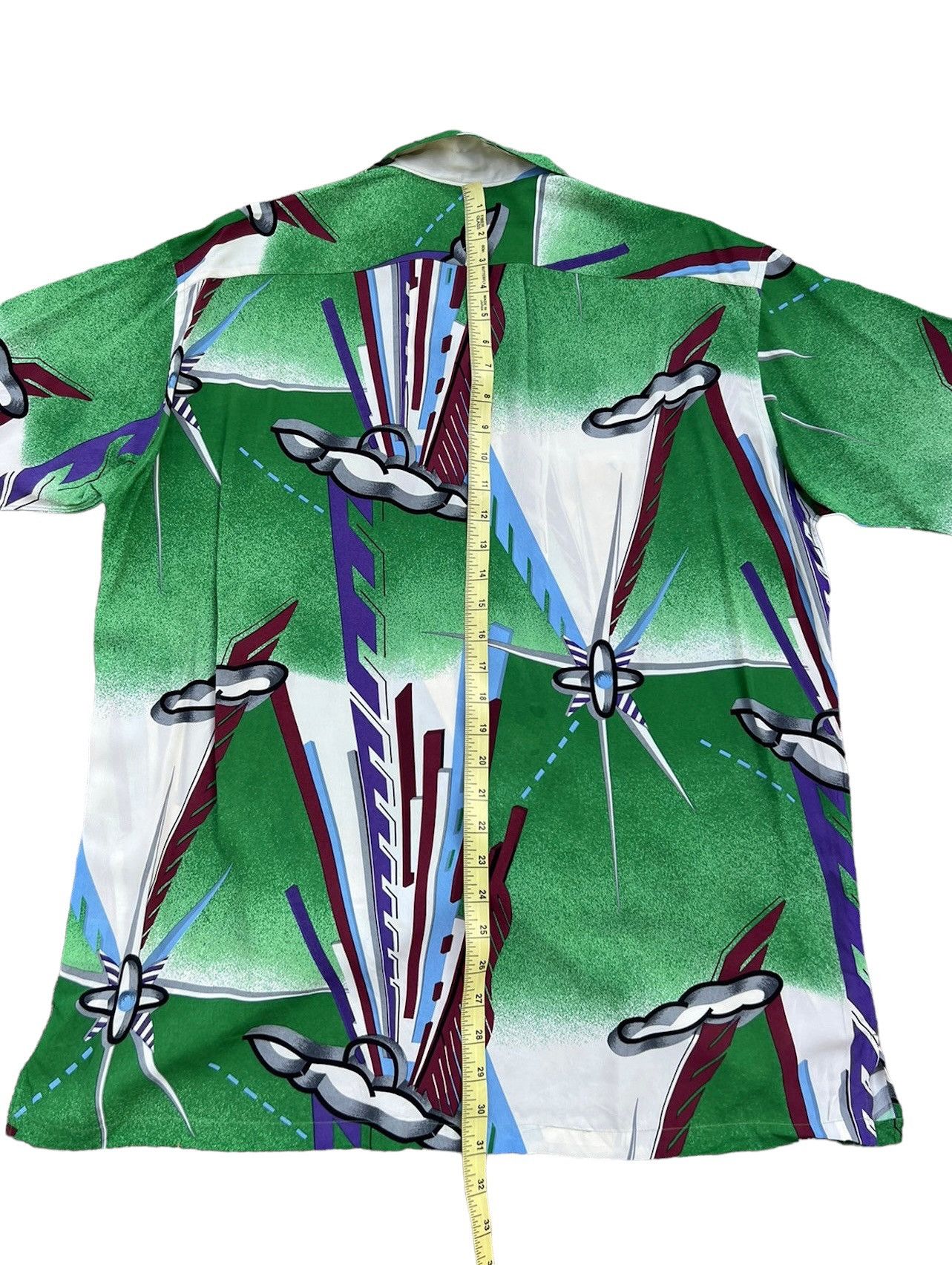 Vintage Vintage 90s Jun Saito Grass Men 100% Rayon Hawaiian Shirt Size US L / EU 52-54 / 3 - 4 Thumbnail