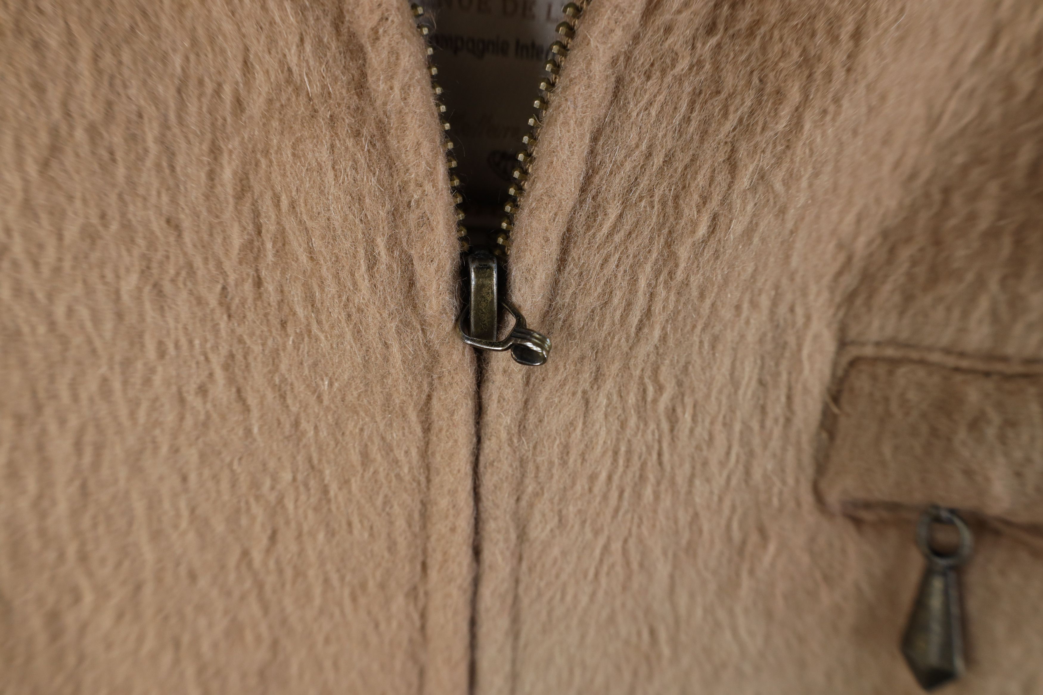 Express Vintage 90s Express Lined Mohair Wool Blend Jacket Beige Size S / US 4 / IT 40 - 5 Thumbnail